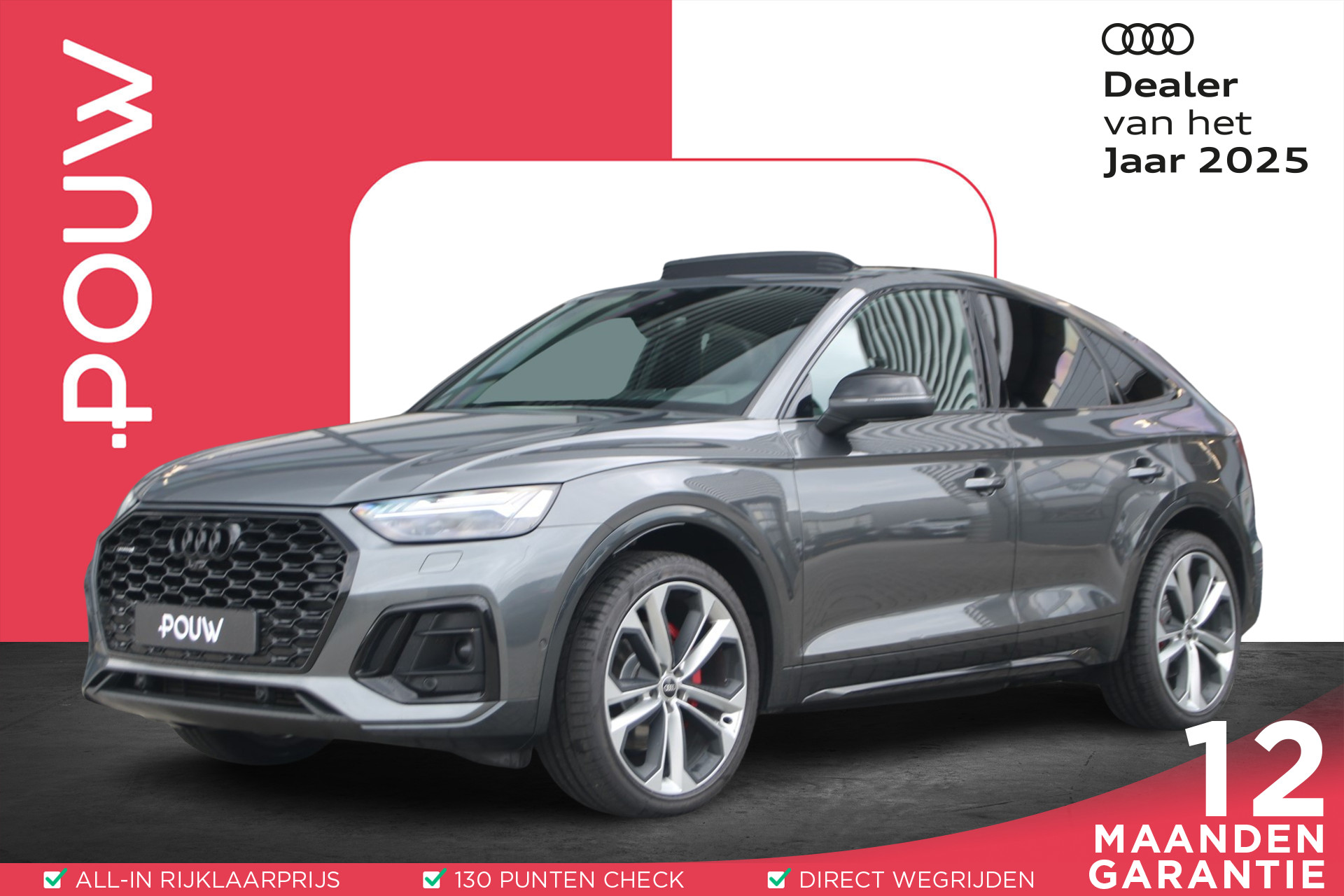 Audi Q5 Sportback 55 TFSI e 367pk S Edition | Panoramadak | B&O Sound | Memory | Head-up Display | Luchtvering | S-Line