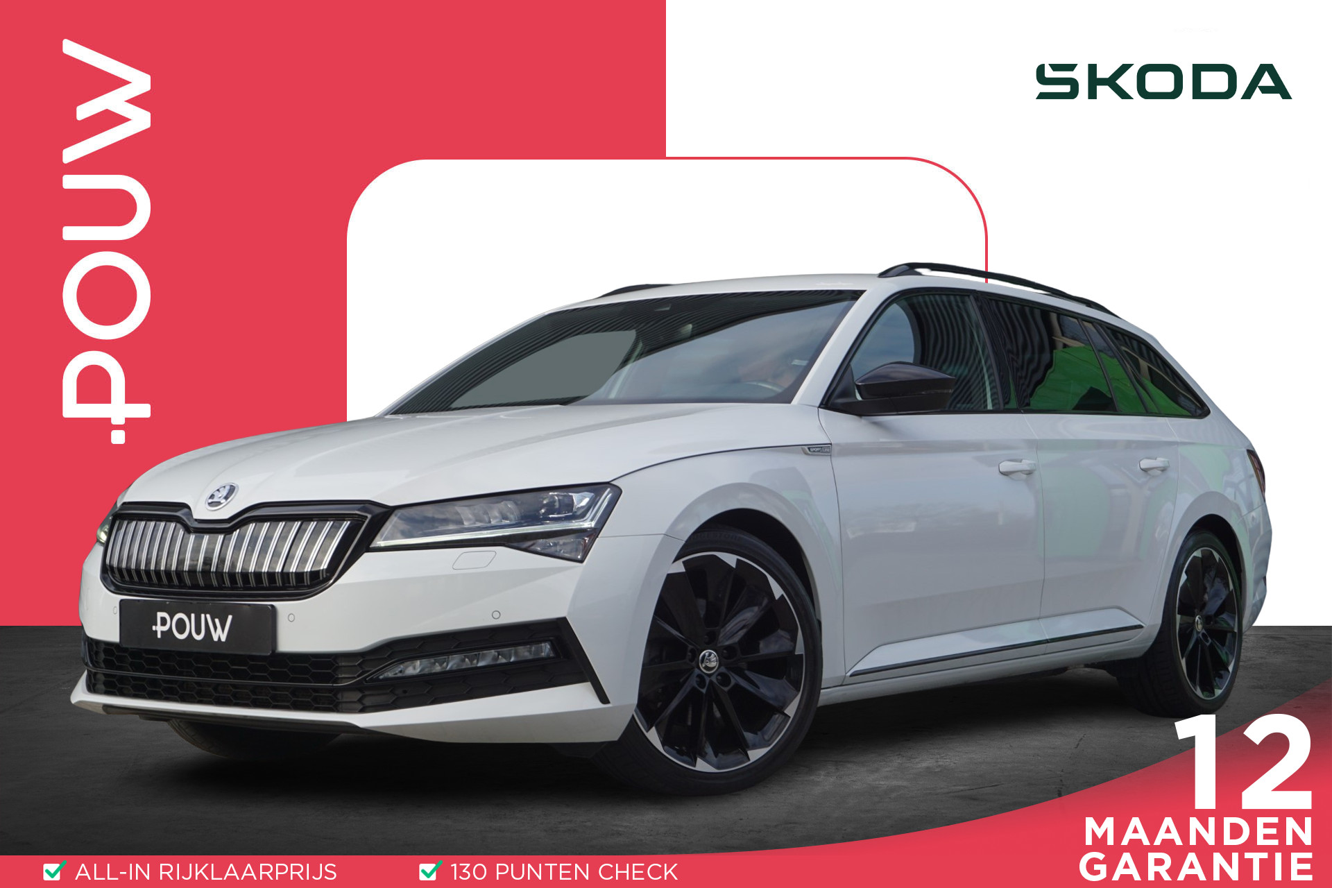 Škoda Superb Combi 1.4 TSI 218pk iV Sportline Business | Adaptive Cruise | DCC | Stuur/Stoelverwarming | Canton Audio