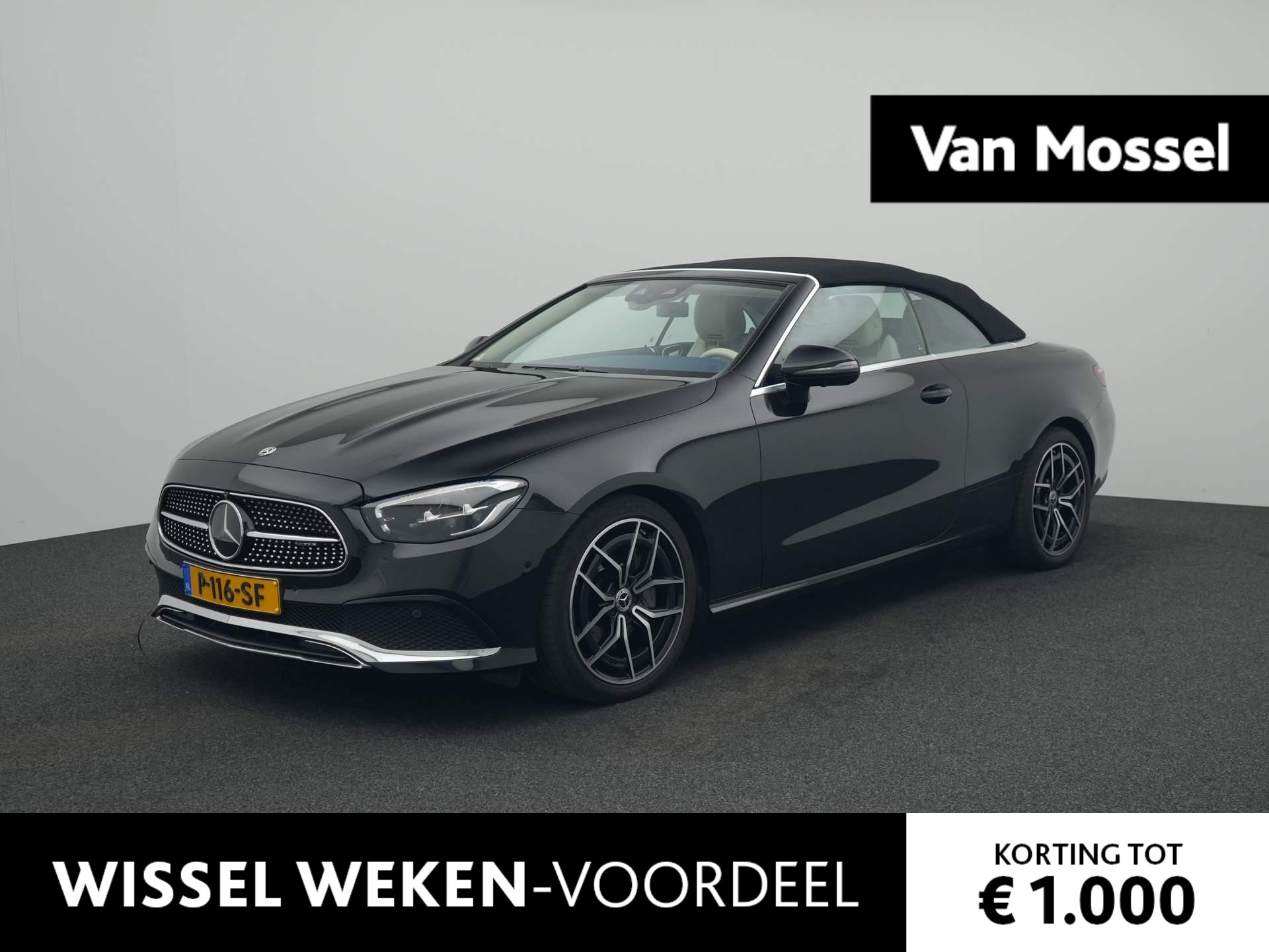 Mercedes-Benz E-Klasse Cabrio 200 AMG Line | Apple/Android Play | Cruise | 360 Camera | Burmester | Keyless | Nekverwarming | Ambiente verlichting | Optie-pakket | Memory Pack | Advantage-pakket | Premium Plus-pakket | Luchtvering | Leder |