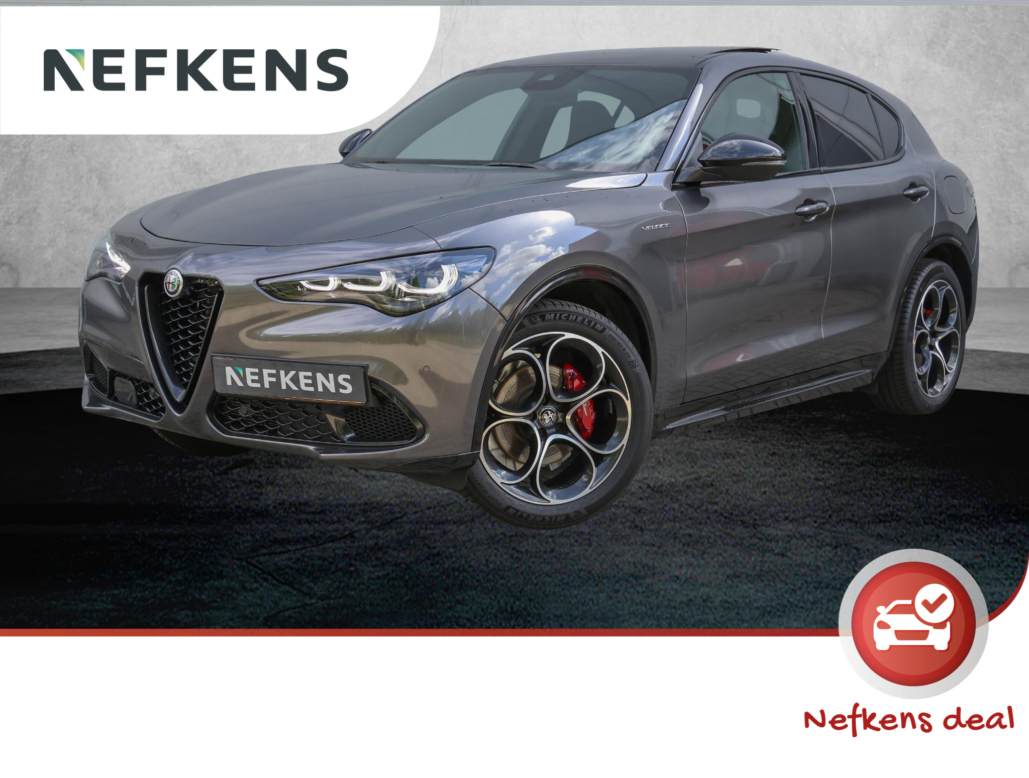 Alfa Romeo Stelvio 280pk Turbo AWD Veloce (1ste eig./Glazendak/Adapt.Cruise/S.stoelen/Virt.Cockpit/Keyless/NL Auto!)