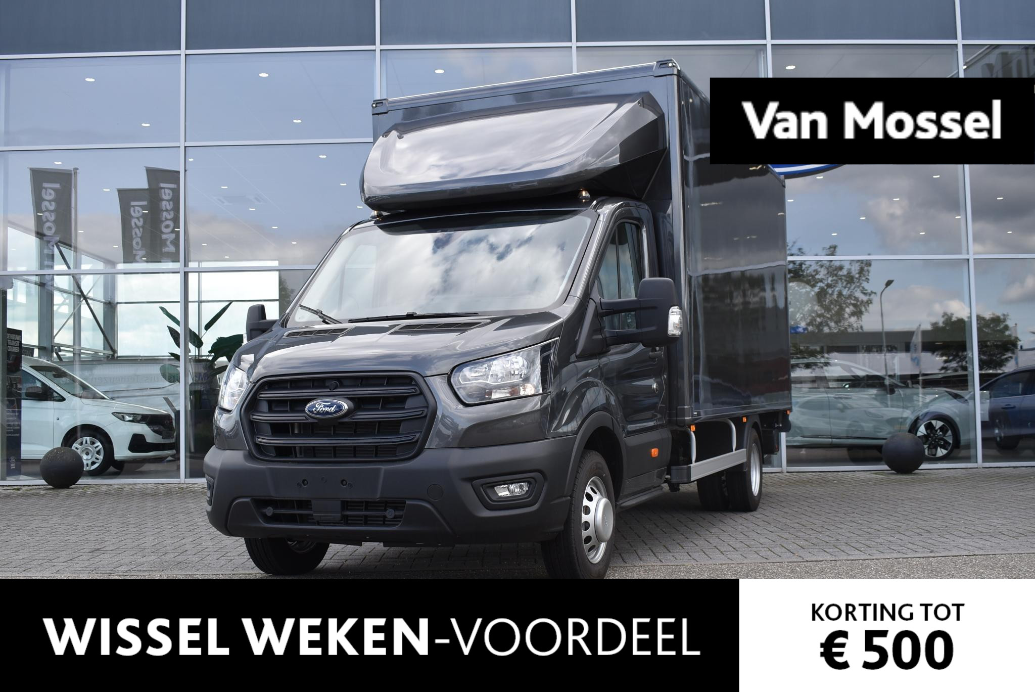 Ford Transit | Voorraad | Meubelbak met Laadklep| 3500 KG GVW | Lengte 4  | Dubbellucht | Parkeersensoren V + A | Achteruitrijcamera |