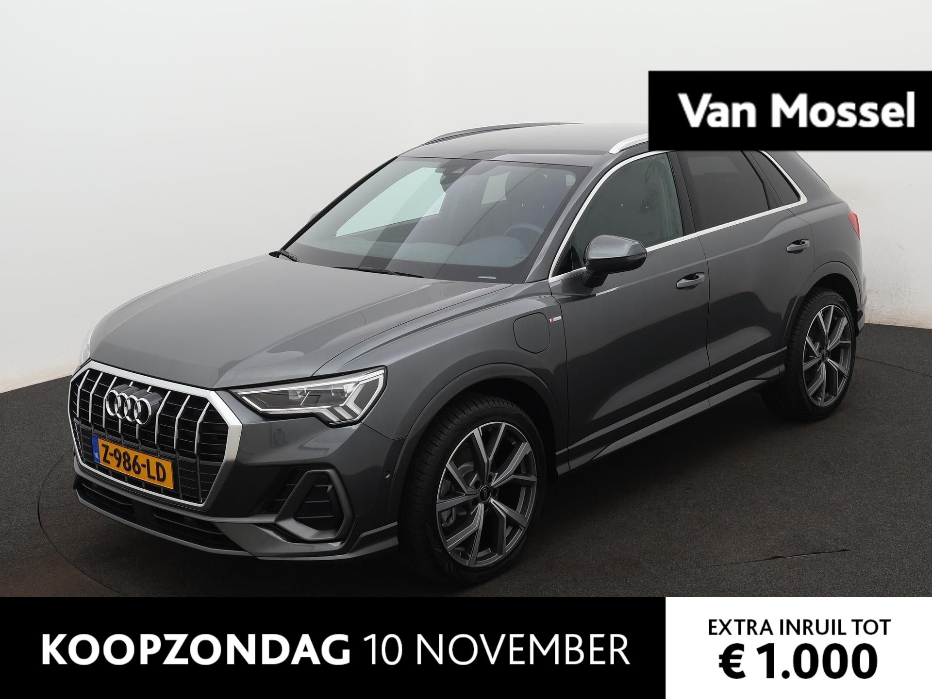 Audi Q3 45 TFSI e S edition 245 PK | S-line | Leder |  Virtual cockpit | Camera | Stoelverwarming | Navigatie | Cruise control | Climate control | Parkeersensoren | Lichtmetalen velgen | Getint glas |