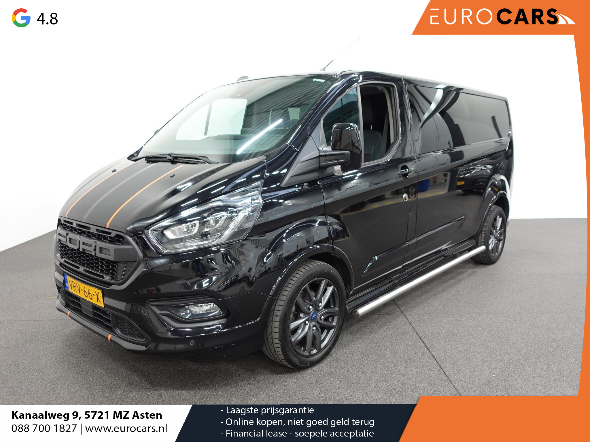 Ford Transit Custom 170pk L2H1 Sport Dubbele Cabine Raptor Navigatie Camera Cruise control Trekhaak