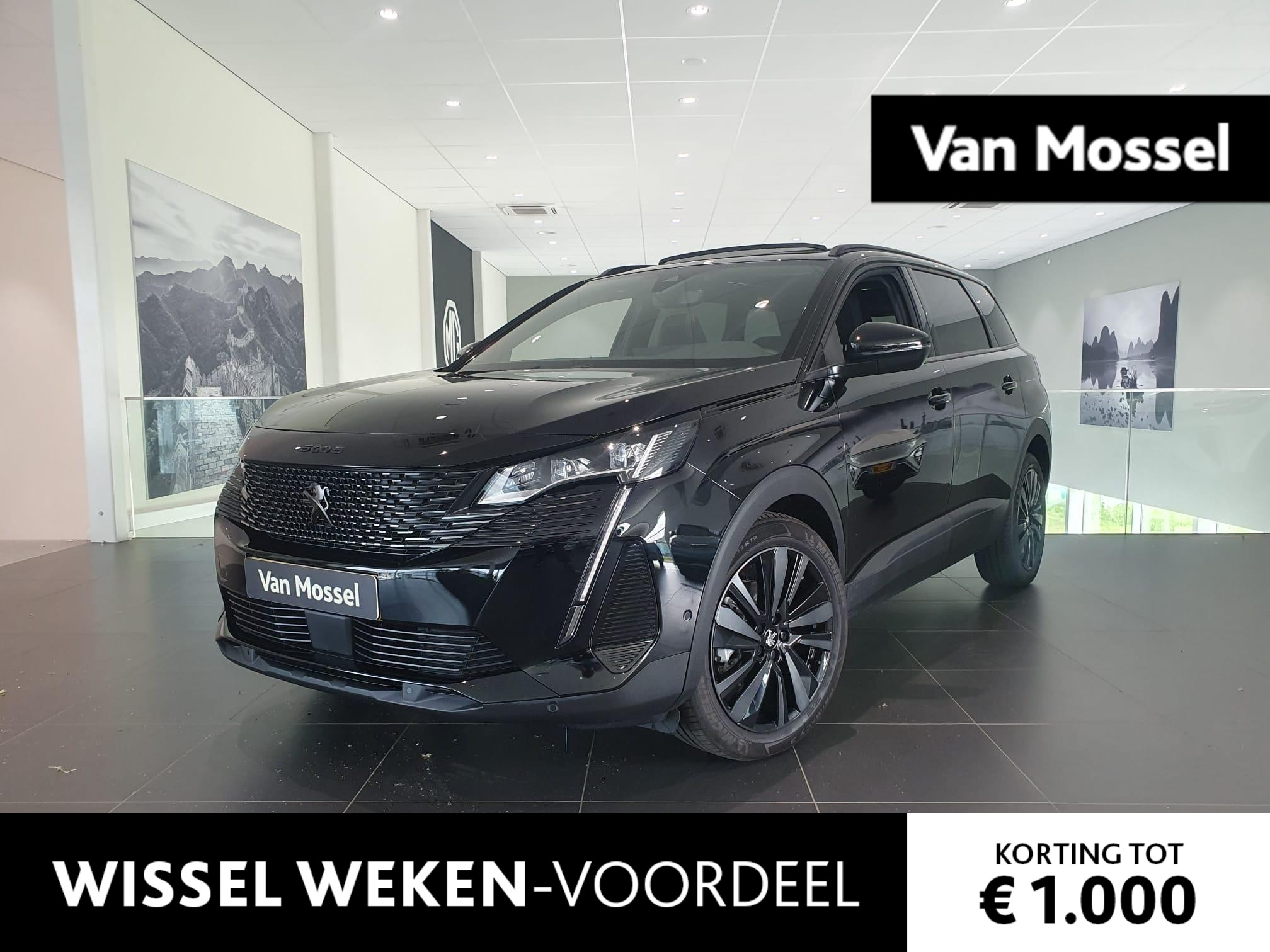 Peugeot 5008 1.2 Hybrid GT | AUTOMAAT | Black Pack | Schuif kanteldak | Voorstoelen verwarmd