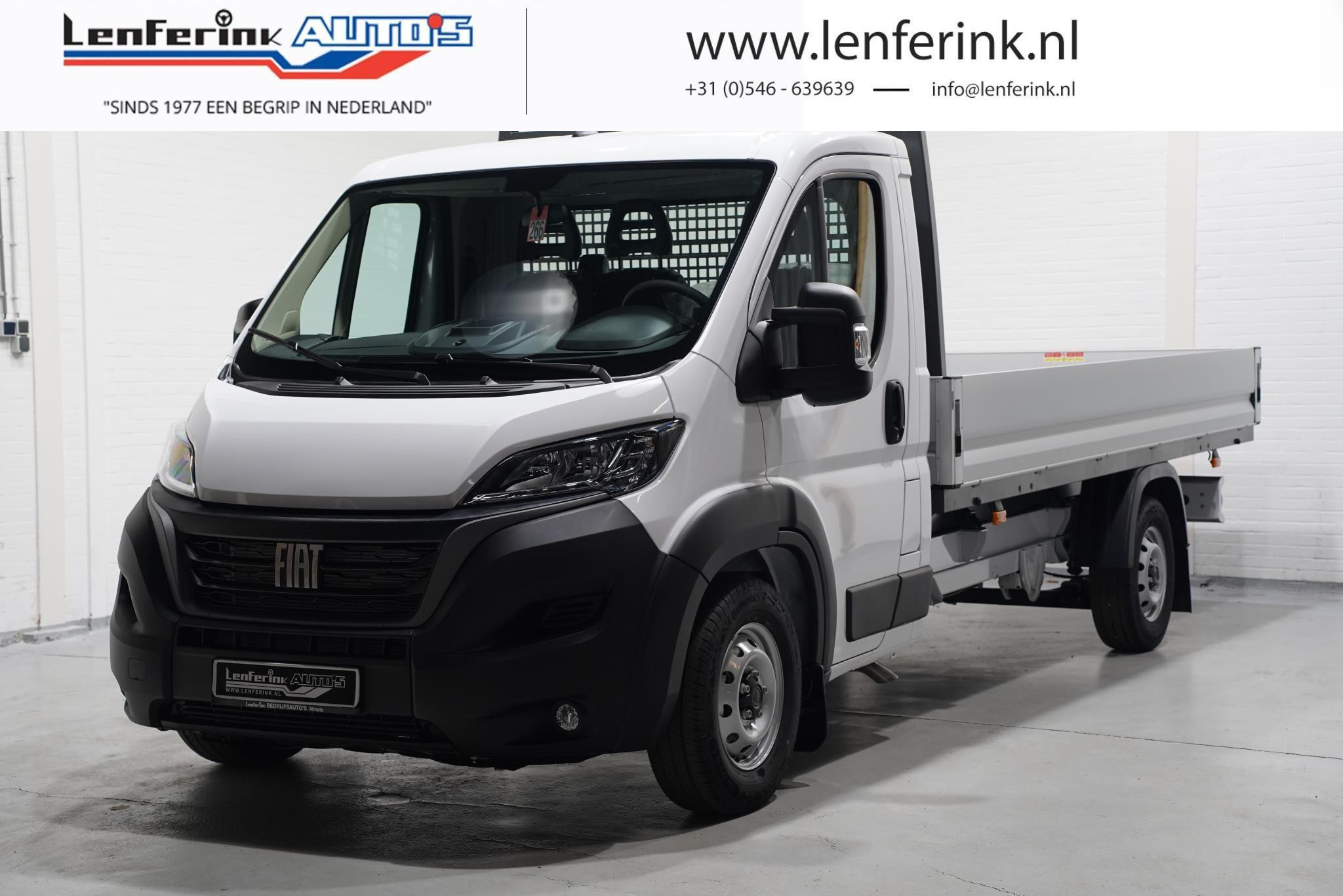 Peugeot Boxer Fiat Ducato 2.2 MJet 140 pk L4 Pick Up / Open Laadbak Airco, Cruise Control, 3-Zits, LxBxH 420x202x40 cm Nieuw