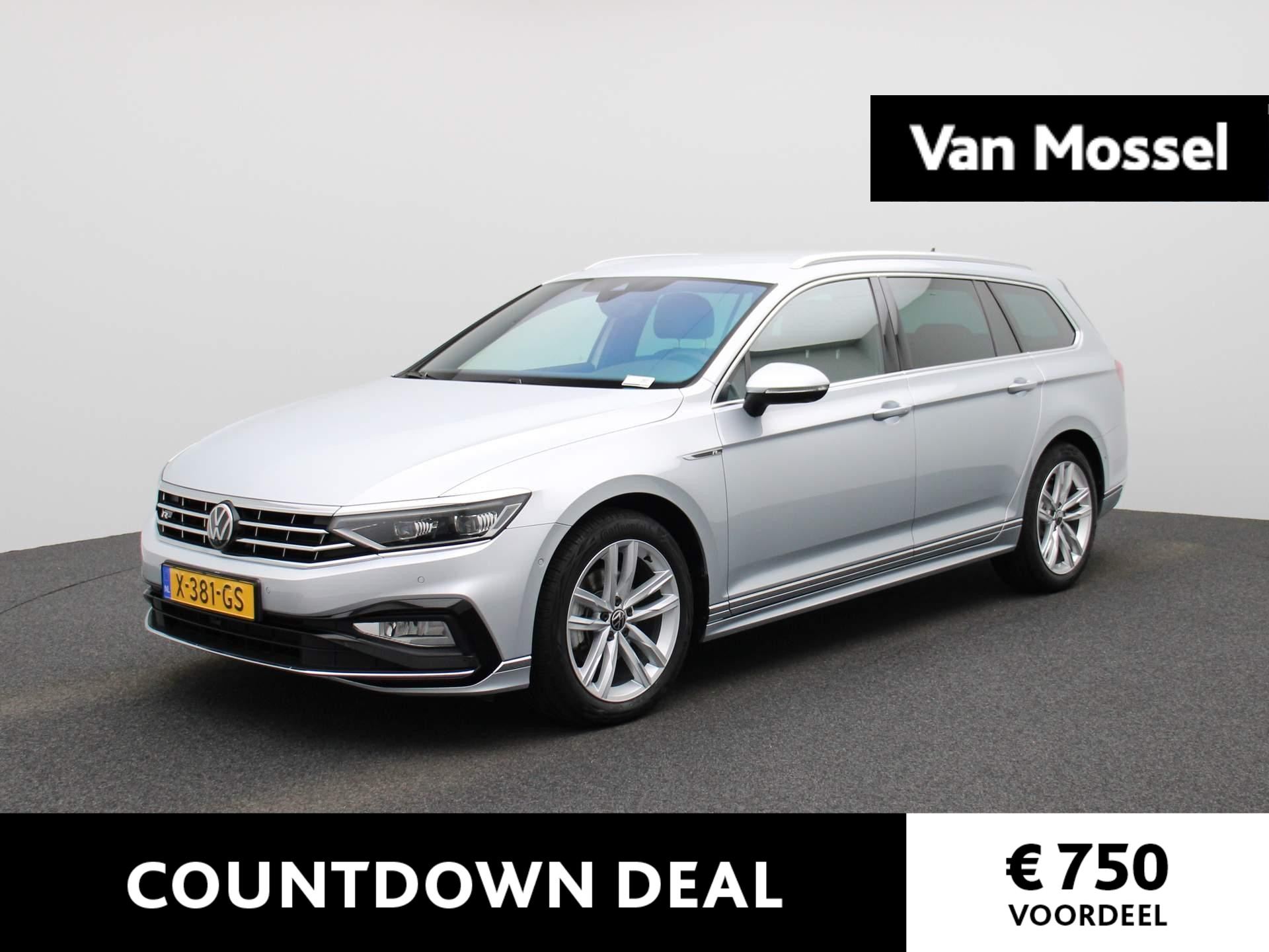 Volkswagen Passat Variant 1.5 TSI R-Line Business + | Half-Leder | Navigatie | Airco | 18 Inch Velgen | LED Matrix | Schuifdak | Trekhaak | Camera | Stoelverwarming | Parkeersensoren Voor/achter |