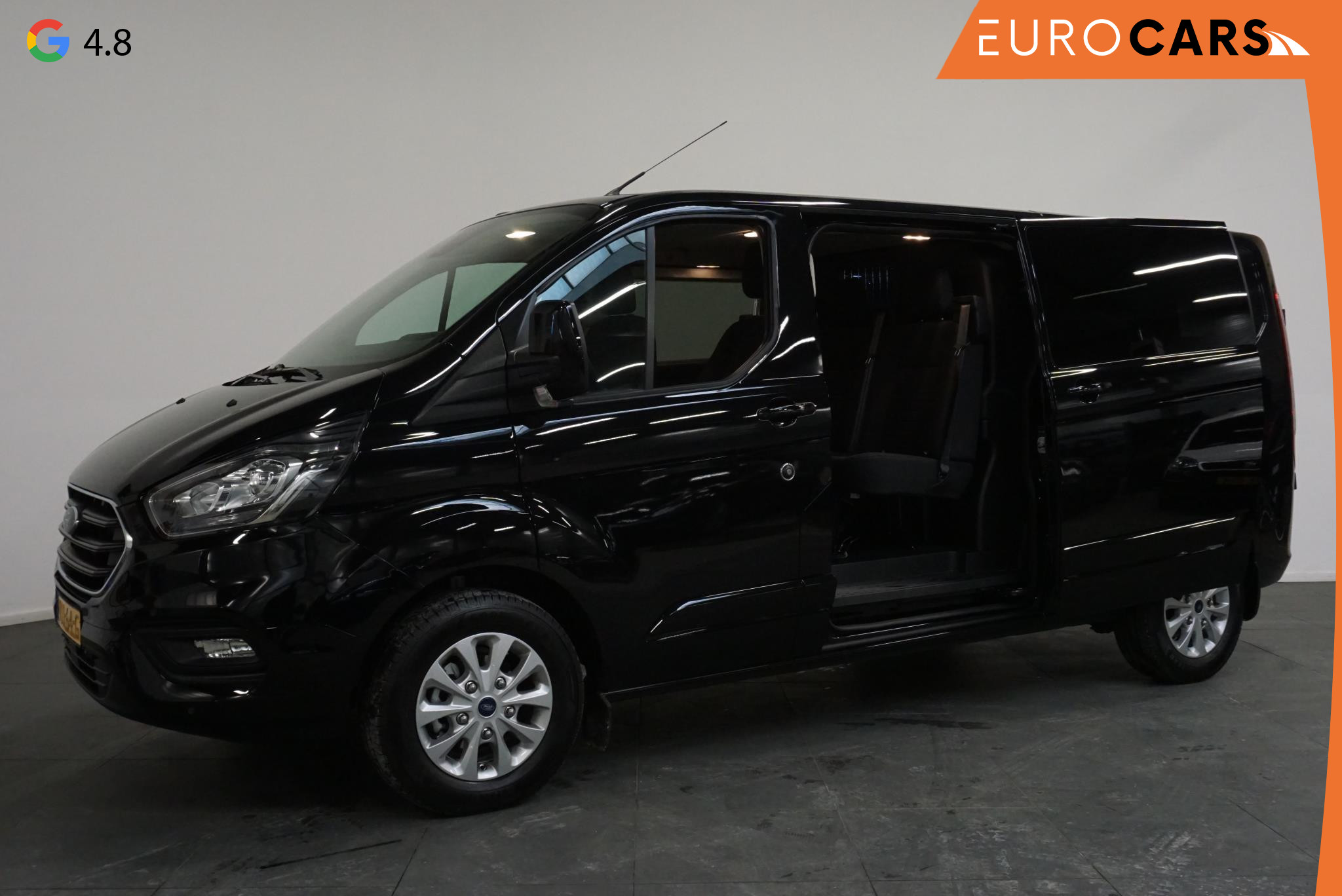 Ford Transit Custom 300 2.0 TDCI L2H1 Limited Dubbele Cabine Automaat Airco Navi Cruise PDC 2 Schuifdeuren Trekhaak Carplay DAB