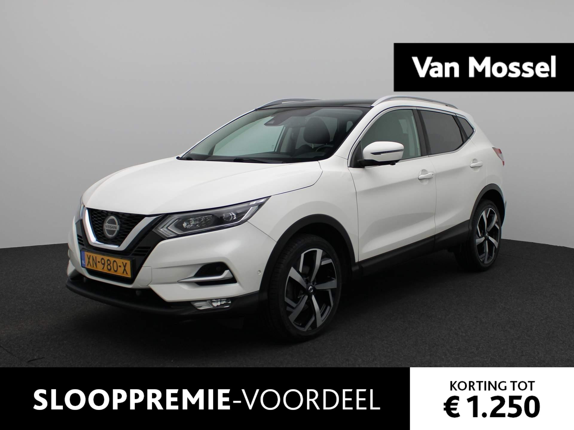 Nissan QASHQAI 1.2 Tekna | PANORAMADAK | NAVIGATIE | 360-CAMERA | HALF-LEDER | STOELVERWARMING | TREKHAAK | CLIMATE CONTROL | CRUISE CONTROL | ELEKTRISCHE BESTUURDERSSTOEL | LED KOPLAMPEN |