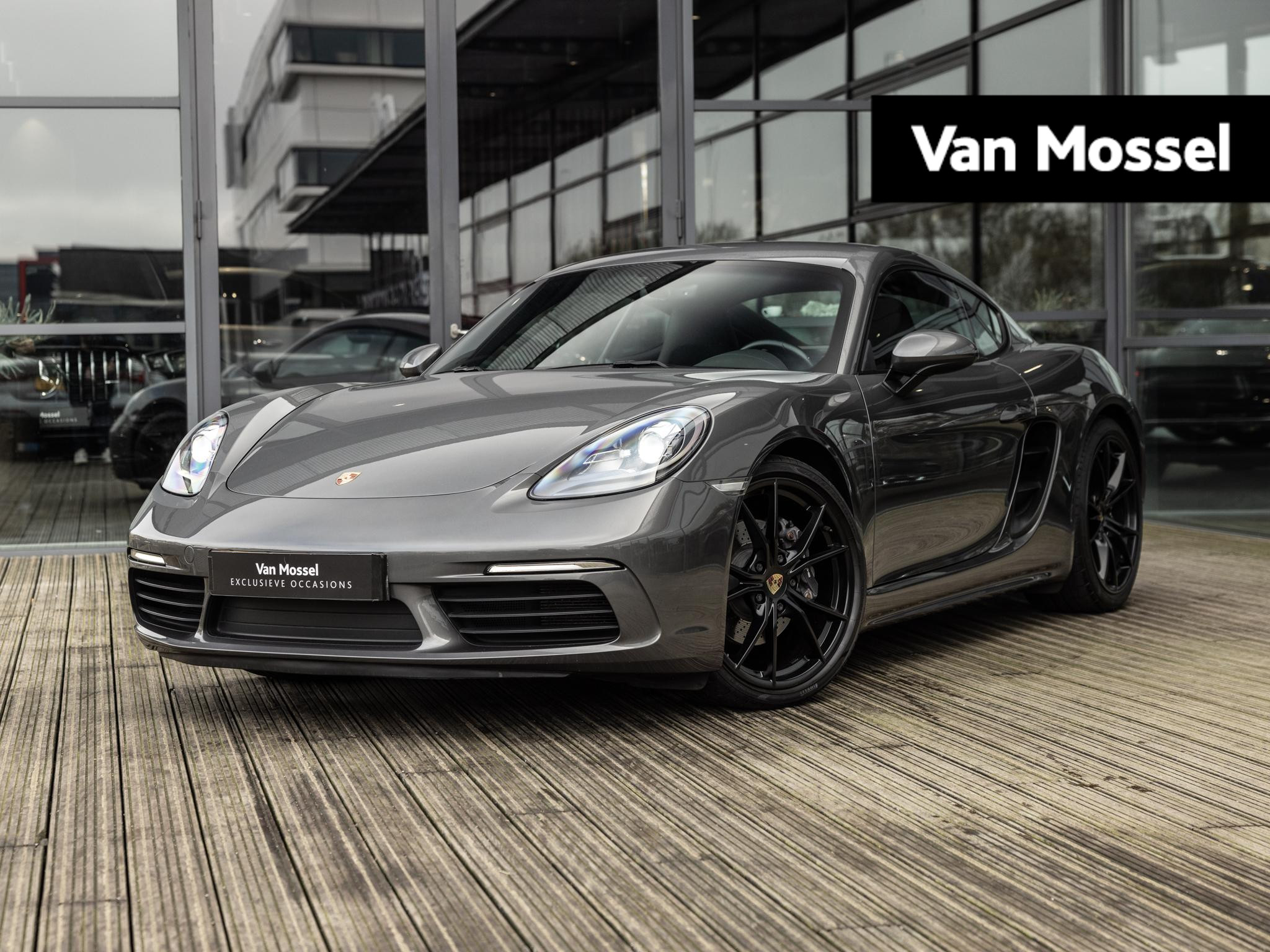 Porsche Cayman 718 2.0 | NL AUTO | VOLLEDIG PORSCHE DEALER ONDERHOUDEN | SPORTUITLAATSYSTEEM | 20 INCH | AGAATGRIJS |