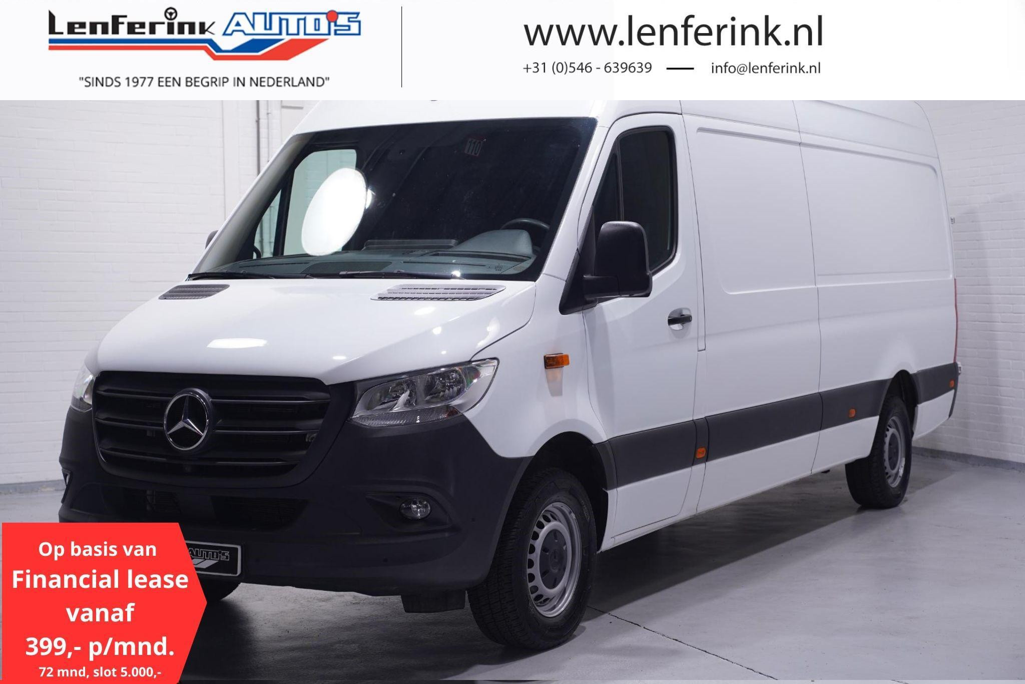 Mercedes-Benz Sprinter 315 CDI 150 pk L3H2 Navi v.a. 399,- p/mnd 360 Camera, Cruise control, PDC V+A, Opstap achter, 3-Zits