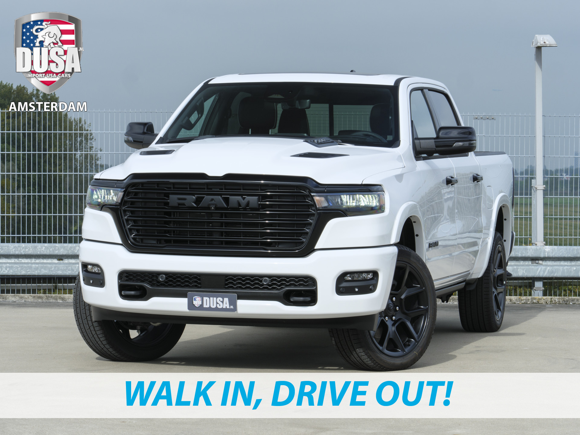 Dodge Ram 1500 Laramie | Night Edition | 2025 Panorama | Niveau regeling | 14,5-inch Touchscreen | Passenger Display Meerprijs extra opties / Accessoires - Deksel, Backflip, Fenders, wraps, Stripings etc