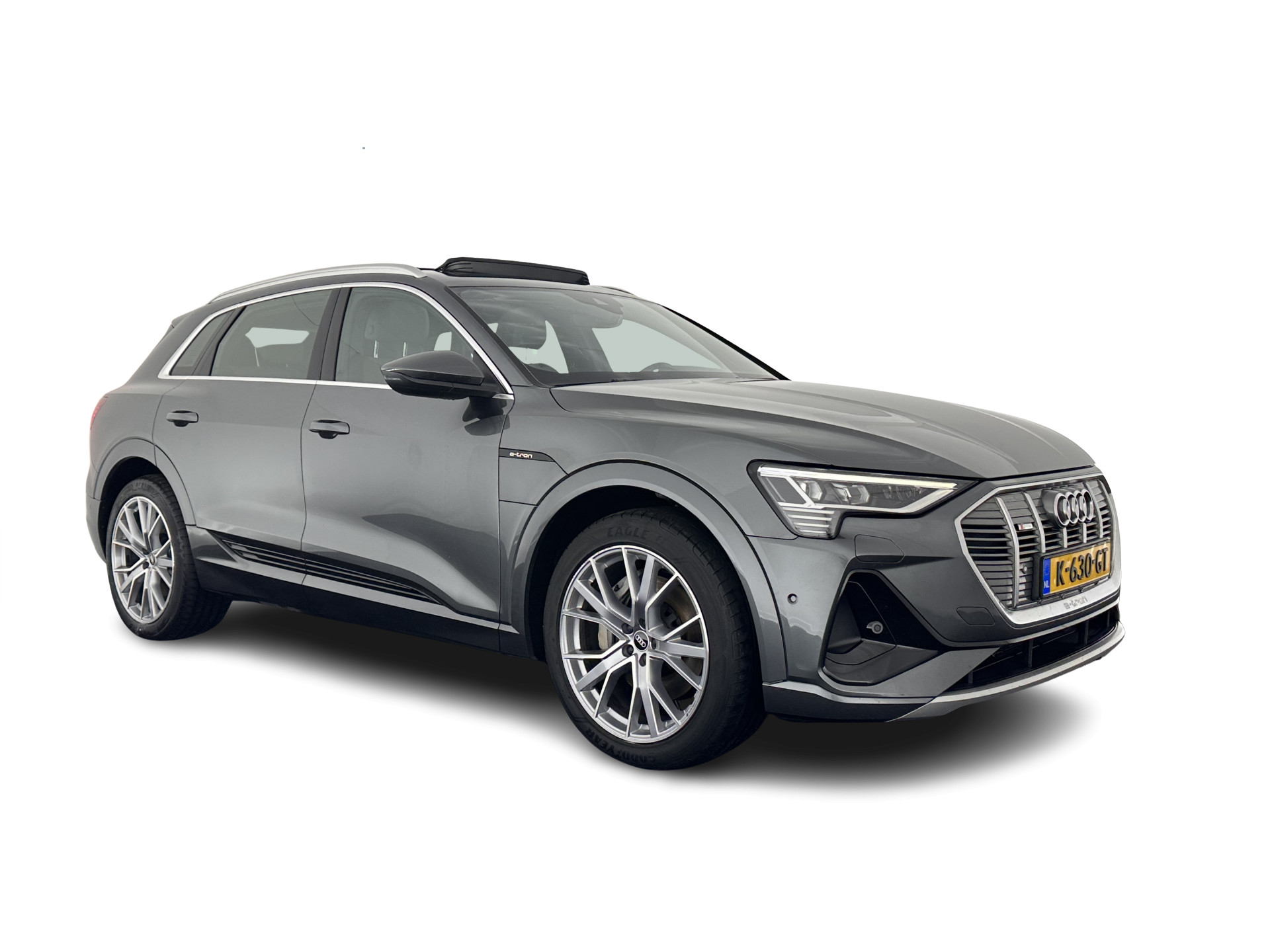 Audi e-tron 55 quattro S-Edition Sport-Pack 95 kWh [ 3-Fase ] (INCL-BTW) *PANO | LEATHER-MICROFIBRE | ADAPTIVE-CRUISE | FULL-LED | AIR-SUSPENSION | DIGI-COCKPIT | MEMORY-PACK | NAVI-FULLMAP | TOWBAR | SHIFT-PADDLES | SPORT-SEATS | DAB+ | 21''ALU*