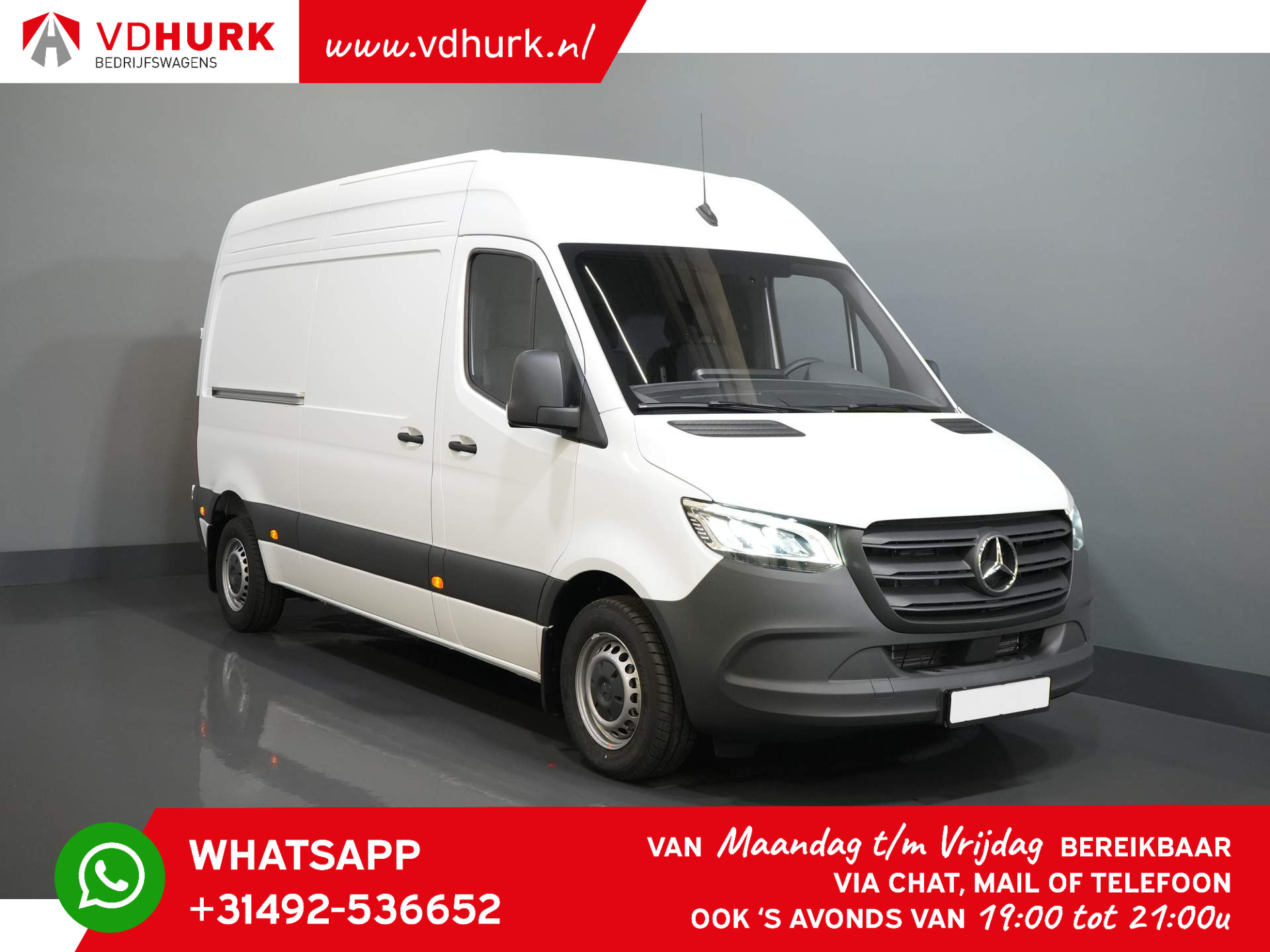 Mercedes-Benz Sprinter 12x! Aut. L2H2 LED/ Standkachel/ Stoelverw./ Climate/ Carplay/ Camera/ Cruise/ Trekhaak/ Airco