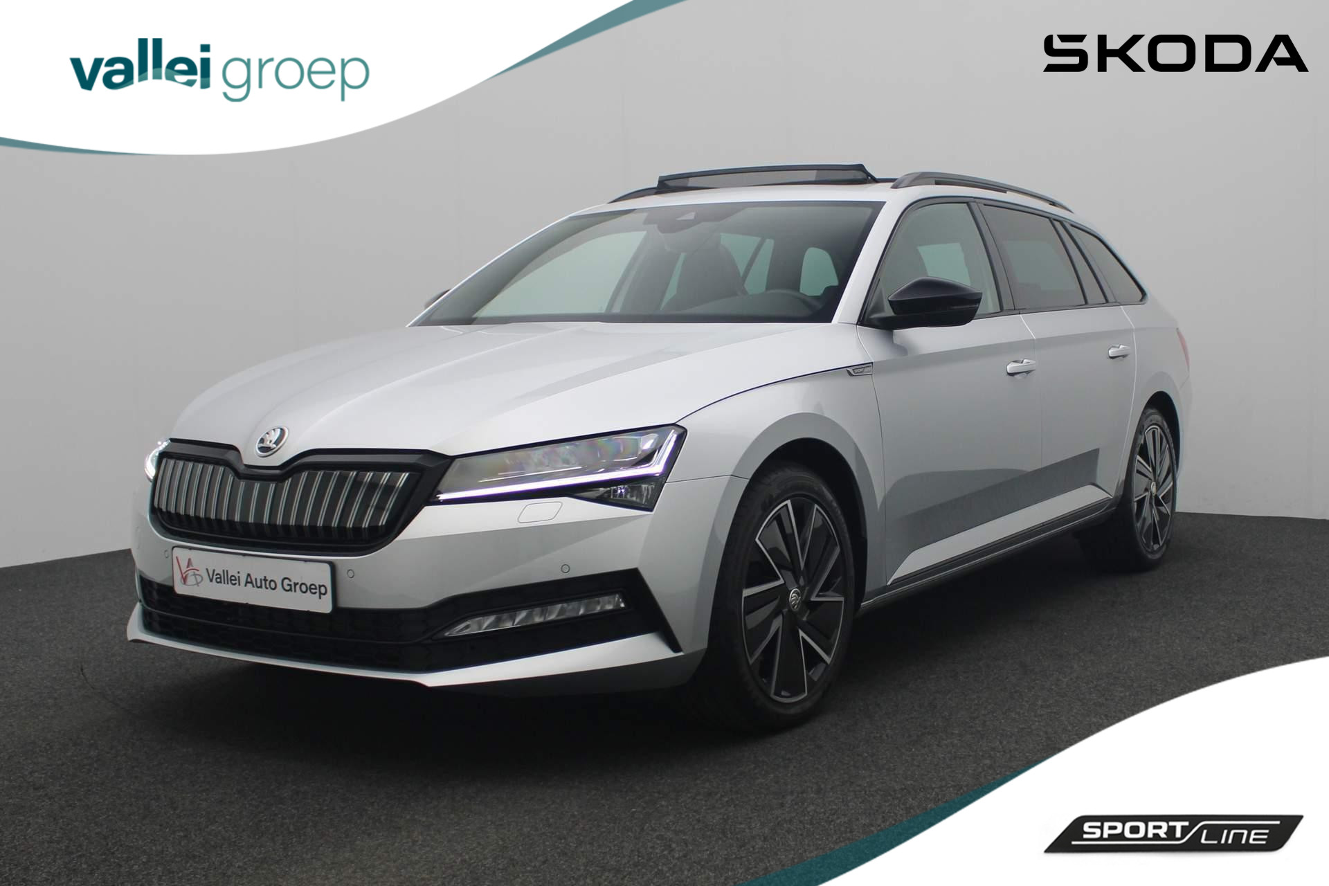 Škoda Superb Combi 1.4 TSI 218PK DSG iV Sportline Business | Pano | Geheugenstoelen | Matrix LED | Leder/alcantara | Camera | Stuur-/stoelverwarming | Navi | ACC | Keyless