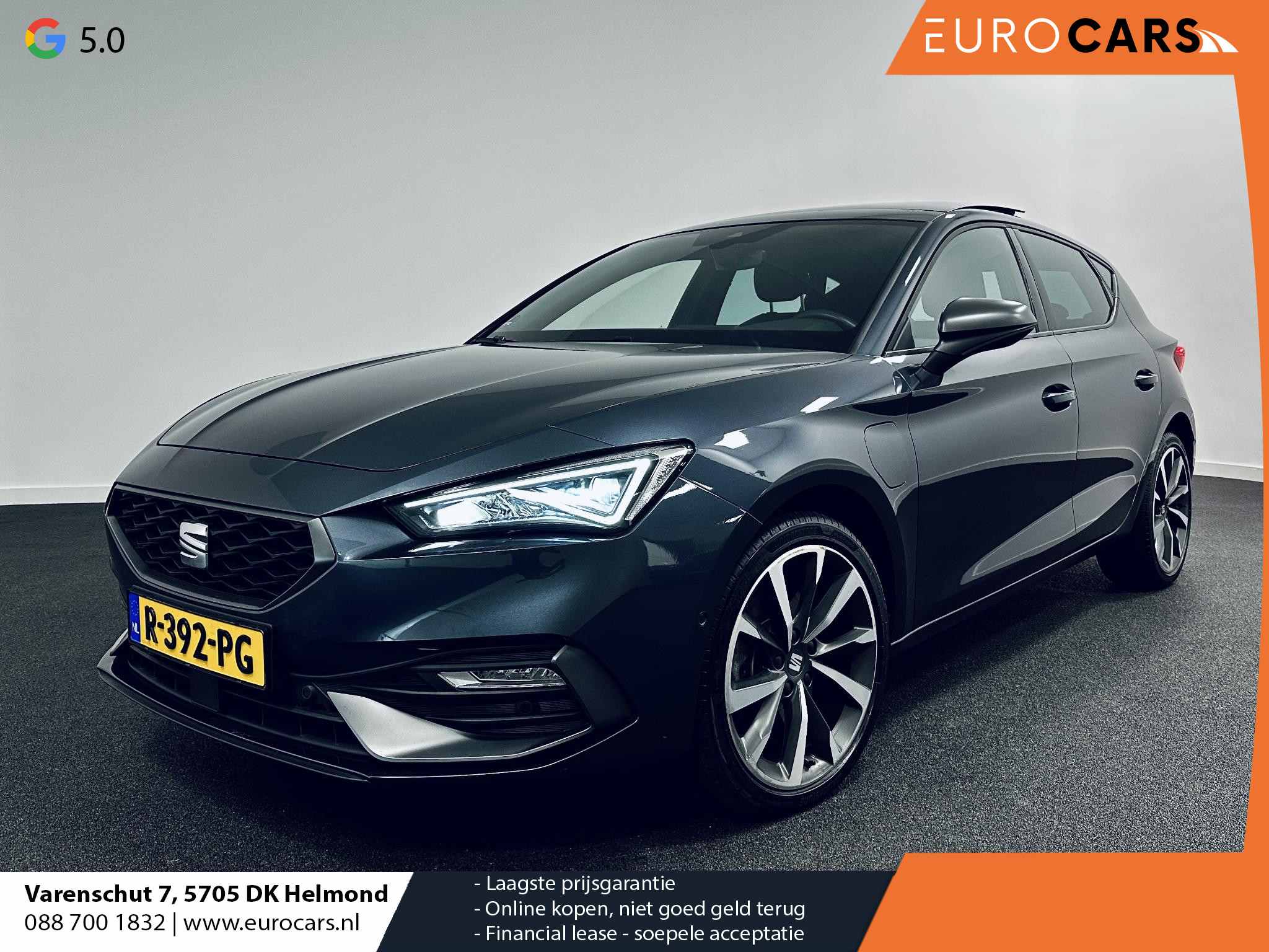 SEAT Leon 1.4 TSI eHybrid PHEV FR Panoramadak DCC Actieve Demping Leder Alcantara Navi Carplay Full LED PDC VA Camera Adaptive Cruise Travel Assist Full Options!