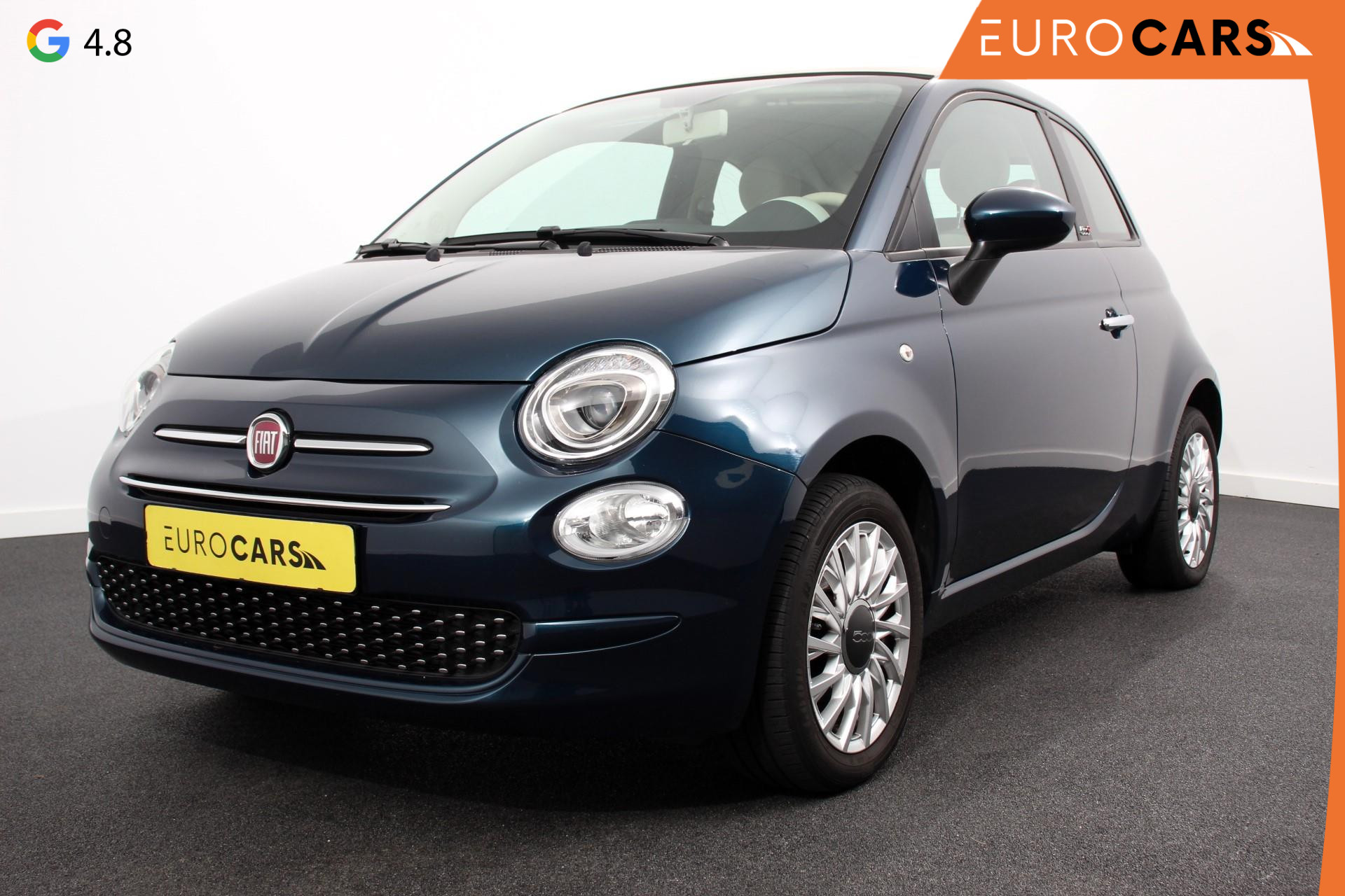 Fiat 500C 1.0 Hybrid Lounge Plus | Navigatie | Apple Carplay/Android Auto | Climate Control | Cruise Control | Parkeersensoren | Lichtmetalen Velgen |