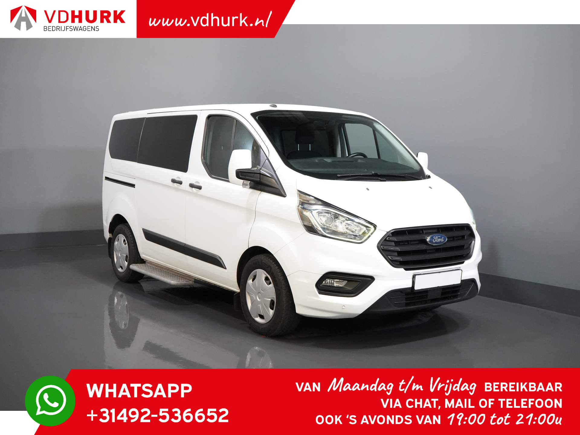 Ford Transit Custom Tourneo 2.0 TDCI € 32.952,- incl. BTW/BPM Trend Combi/ Kombi/ 9 Persoons/ 9 P/ Cruise/ PDC/ Airco