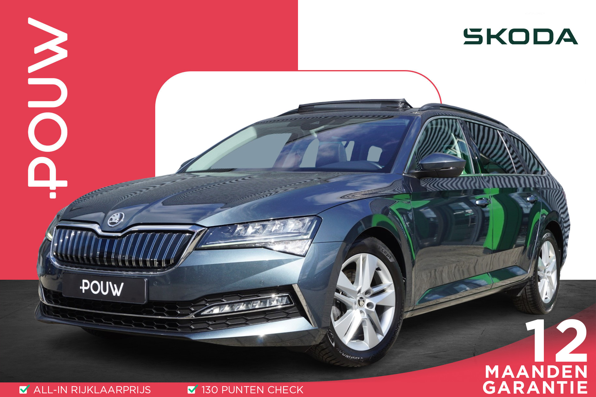 Škoda Superb Combi 1.4 TSI 218pk iV Business Edition Plus | Panoramadak | Trekhaak Wegklapbaar | Stuur/Stoelverwarming