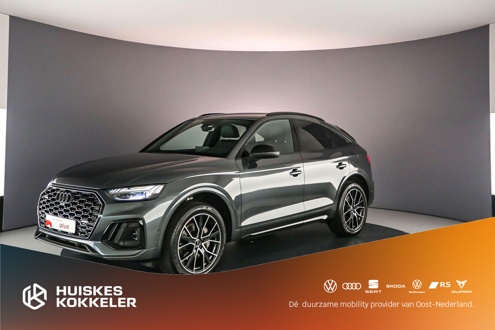 Audi Q5 Sportback S Edition 55 TFSI e 367pk | Pano | B&O | 360Cam | Trekhaak | Tour/City Pack | 20 inch | Matrix | CarPlay | Adapt. Cruise | Stoelverwarming | Ak. glas | S-Line |