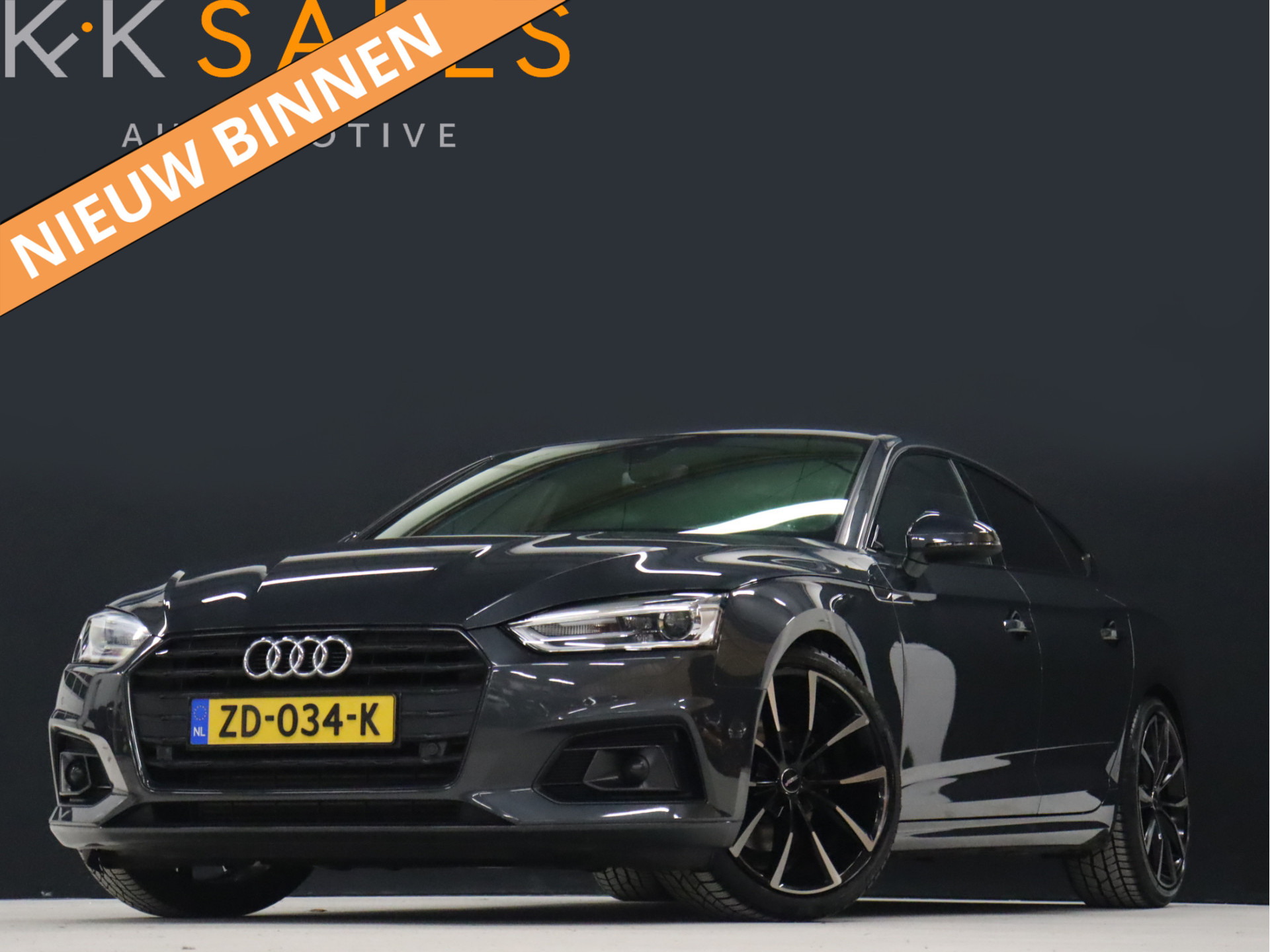 Audi A5 Sportback 40 TFSI Sport Pro Line [ADAPTIVE CRUISE CONTROL, VLAK STUUR, LEDER, SENSOREN V+A, STOELVERWARMING, VOL LEDER, TREKHAAK, ELEKTRISCHE ACHTERKLEP, NAVIGATIE, NIEUWSTAAT]