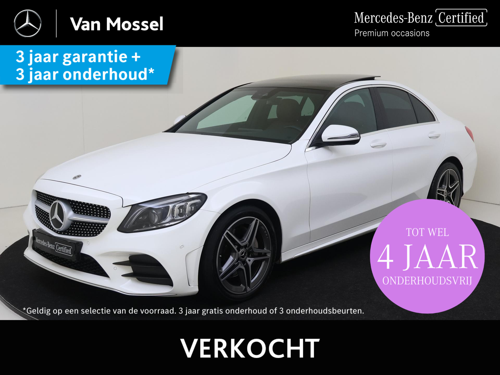 Mercedes-Benz C-Klasse 200 Business Solution AMG Pano / Privacy Glass / Sfeerverlichting / Parkeercamera / Stoelverwarming