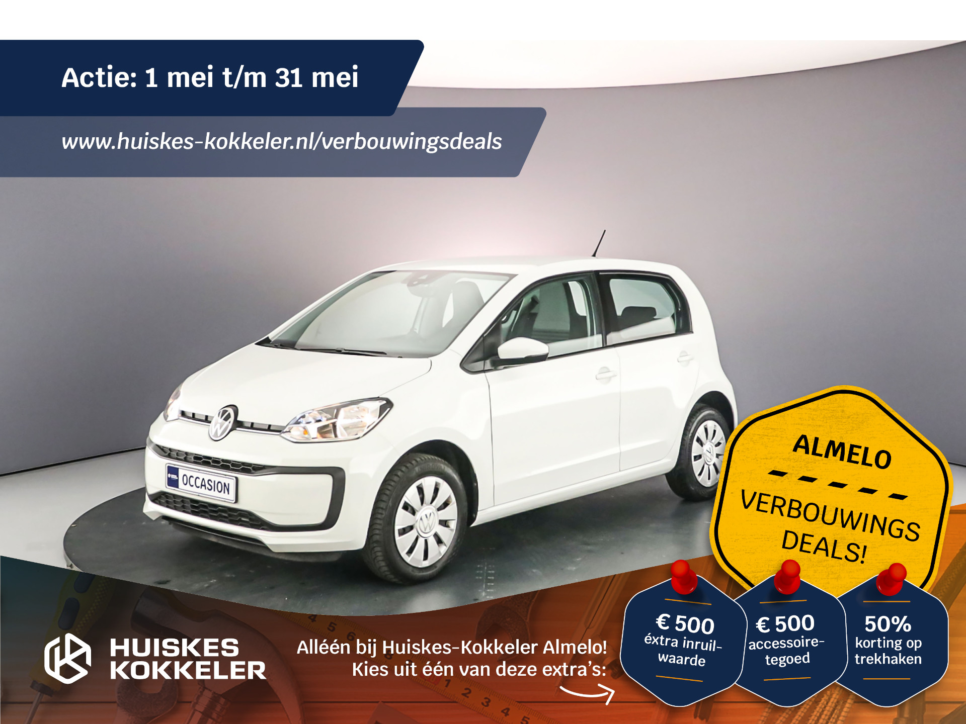 Volkswagen up! Move up 1.0 MPI 65pk Airco, DAB, Bluetooth, Radio, Elektrische ramen voor, LED dagrijverlichting