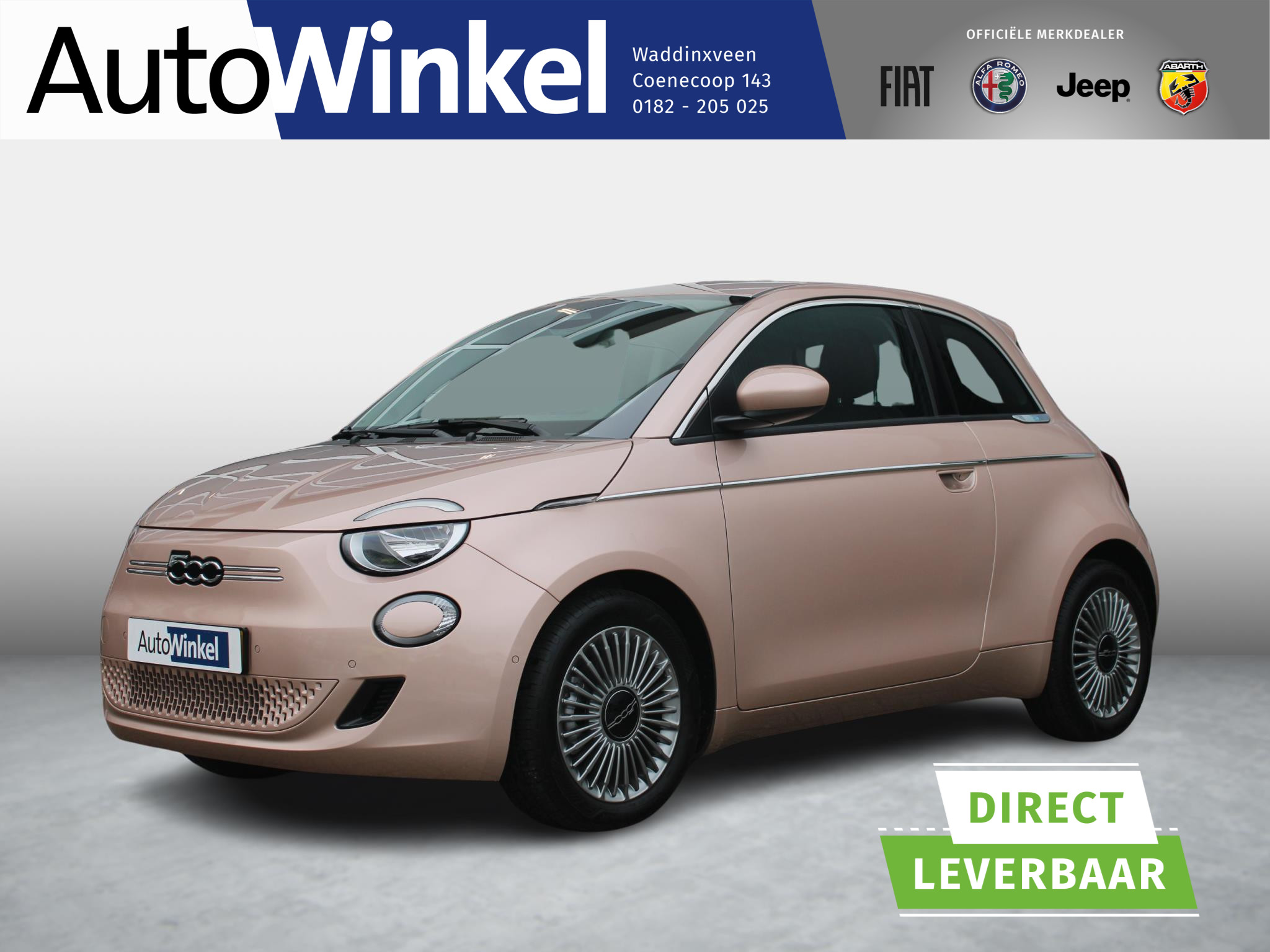 Fiat 500e 3+1 42 kWh | Clima | Cruise | Stoelverwarming | Apple Carplay | Priv. glass | BSM | Sepp € 2.000,-