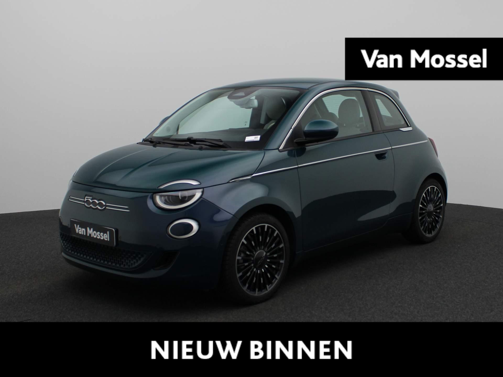 Fiat 500e 3+1 La Prima 42 kWh | Leder | Navi | Stoel Verw. | Cam | Led | DAB | Apple Carplay | Direct leverbaar | 3+1 !