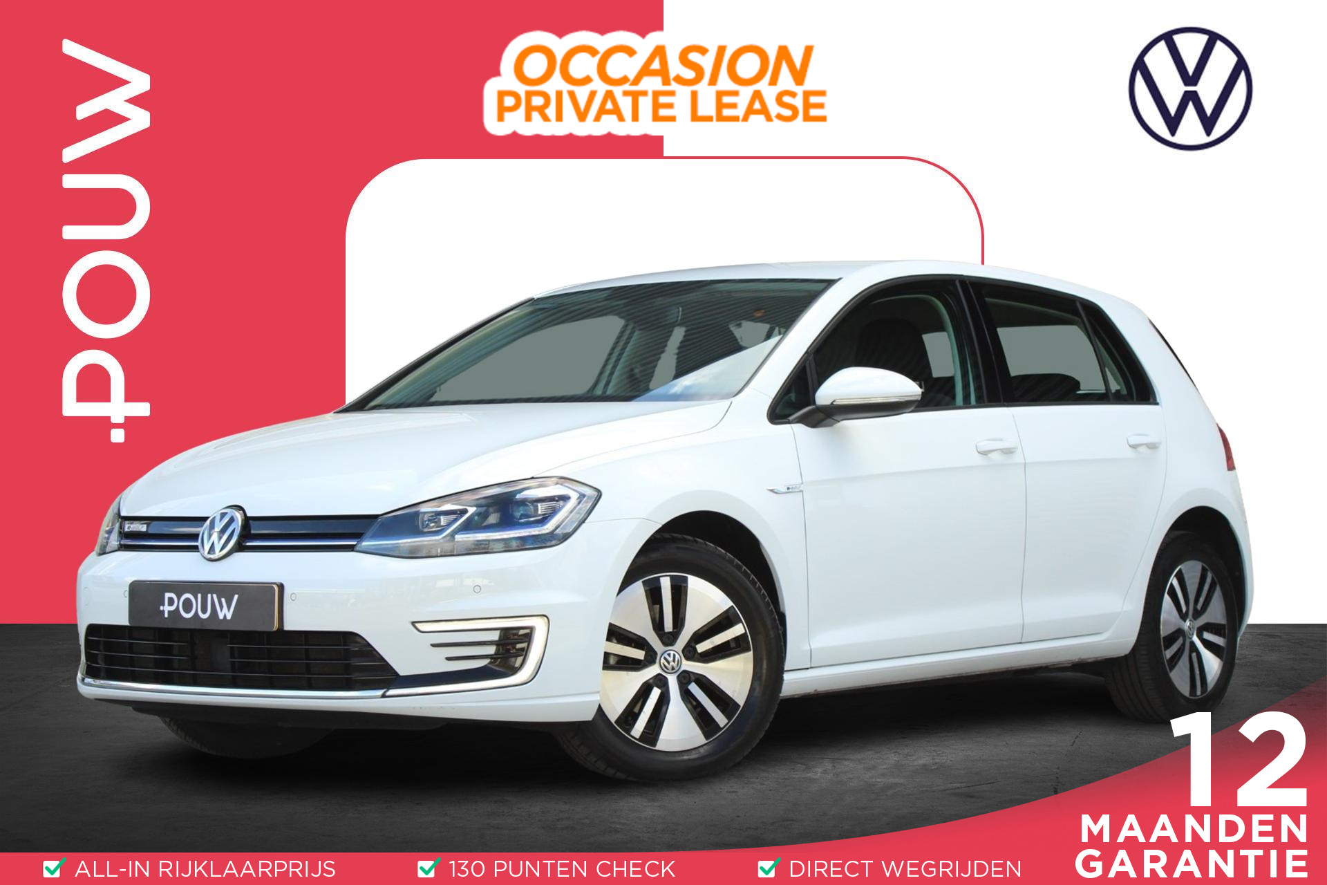 Volkswagen e-Golf 136pk E-DITION 2020 38kW/h | SoH 97% | Navigatie | Parkeersensoren