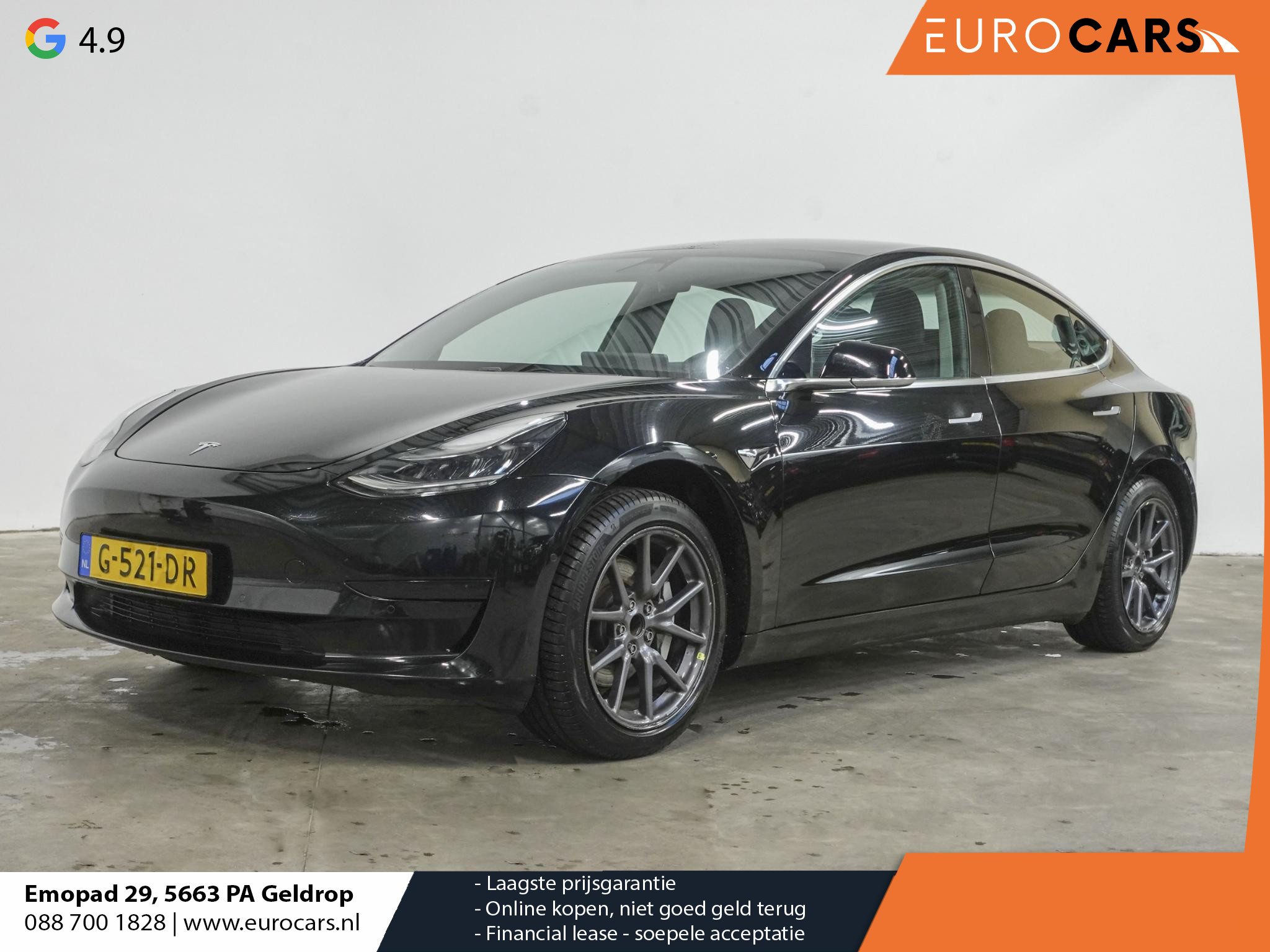 Tesla Model 3 Standard RWD Plus 60 kWh Navigatie Autopilot Panoramadak 360 camera Parkeersensoren Stoelverwarming Ledverlichting Leder Climate Control