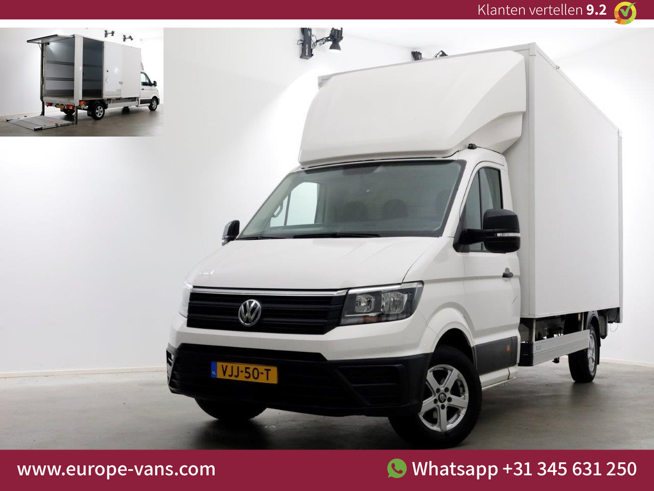 Volkswagen Crafter 35 2.0 TDI Bakwagen met laadklep en zijdeur 1.100kg laadvermogen 03-2021