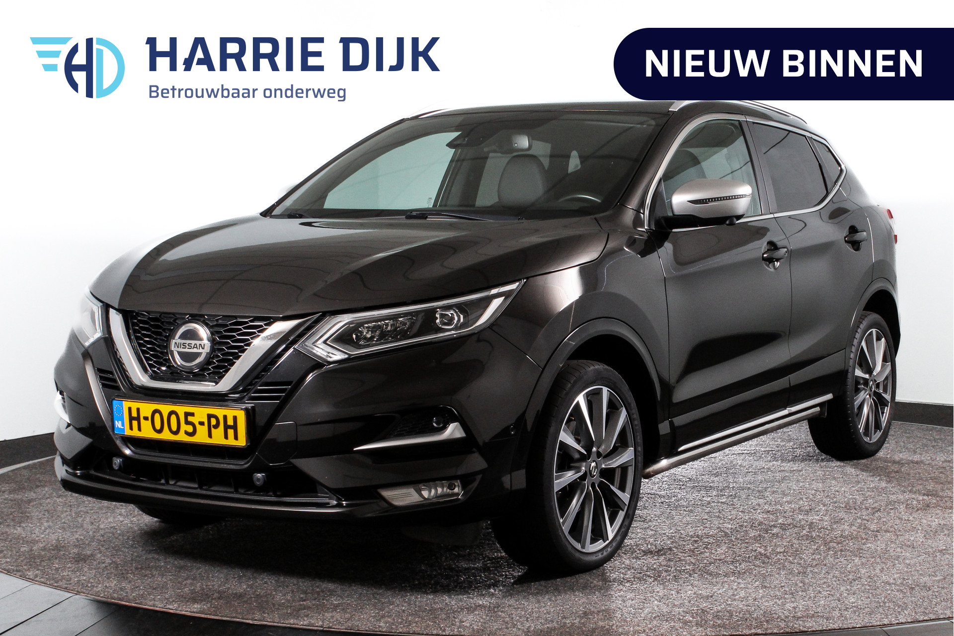 Nissan QASHQAI 1.3 DIG-T Tekna + | Pano | Adapt.Cruise | Stoelverwarming | 360 Camera | PDC | NAV + App.Connect | Auto.Airco | Afn.Trekhaak | DAB | LM 19" |