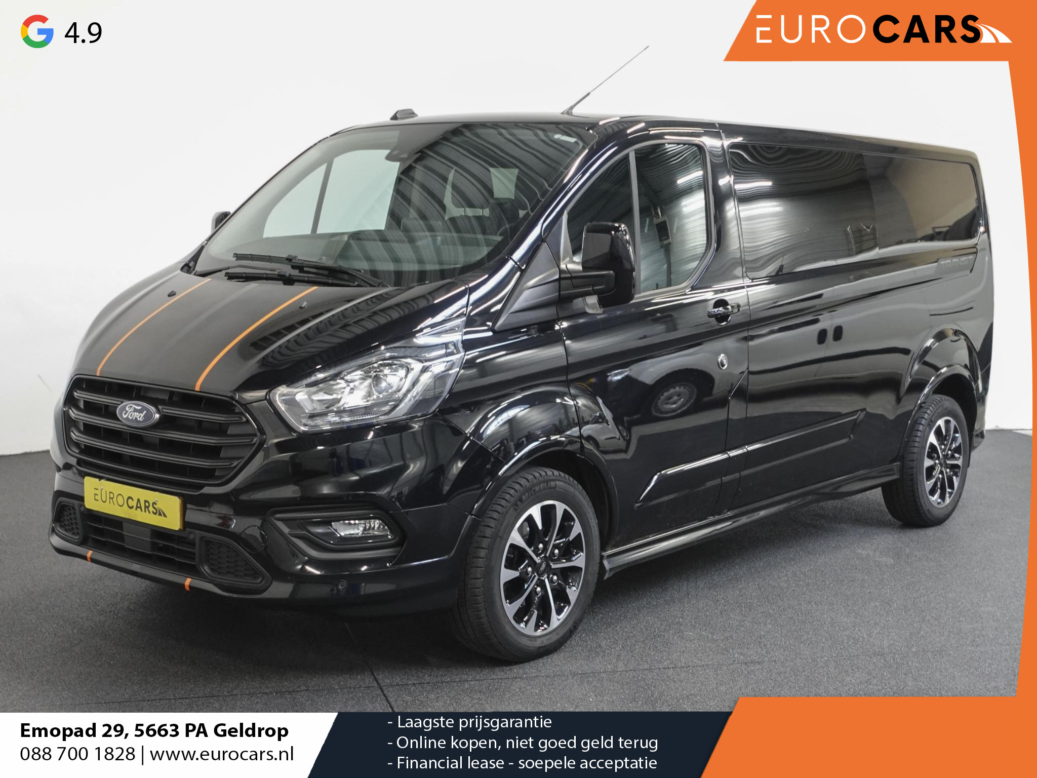 Ford Transit Custom 320 2.0 TDCI L2H1 Sport Dubbele Cabine Airco Adaptief Cruise Control Bluetooth Navigatie Trekhaak