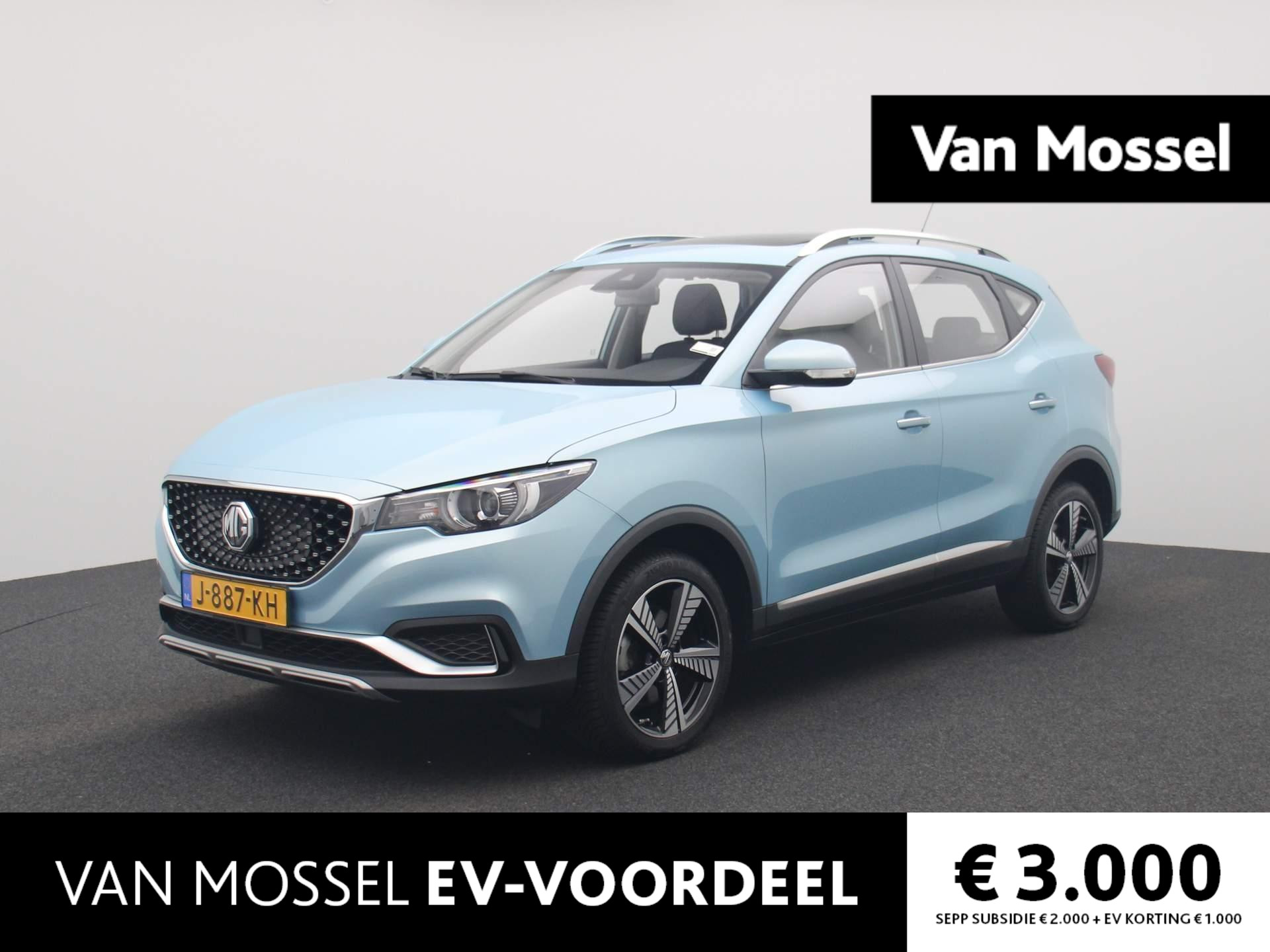 MG ZS-EV Luxury 45 kWh | LEDER INTERIEUR | ACHTERUITRIJCAMERA | PANORAMADAK | PARKEERSENSOREN | AIRCO | NAVIGATIE |