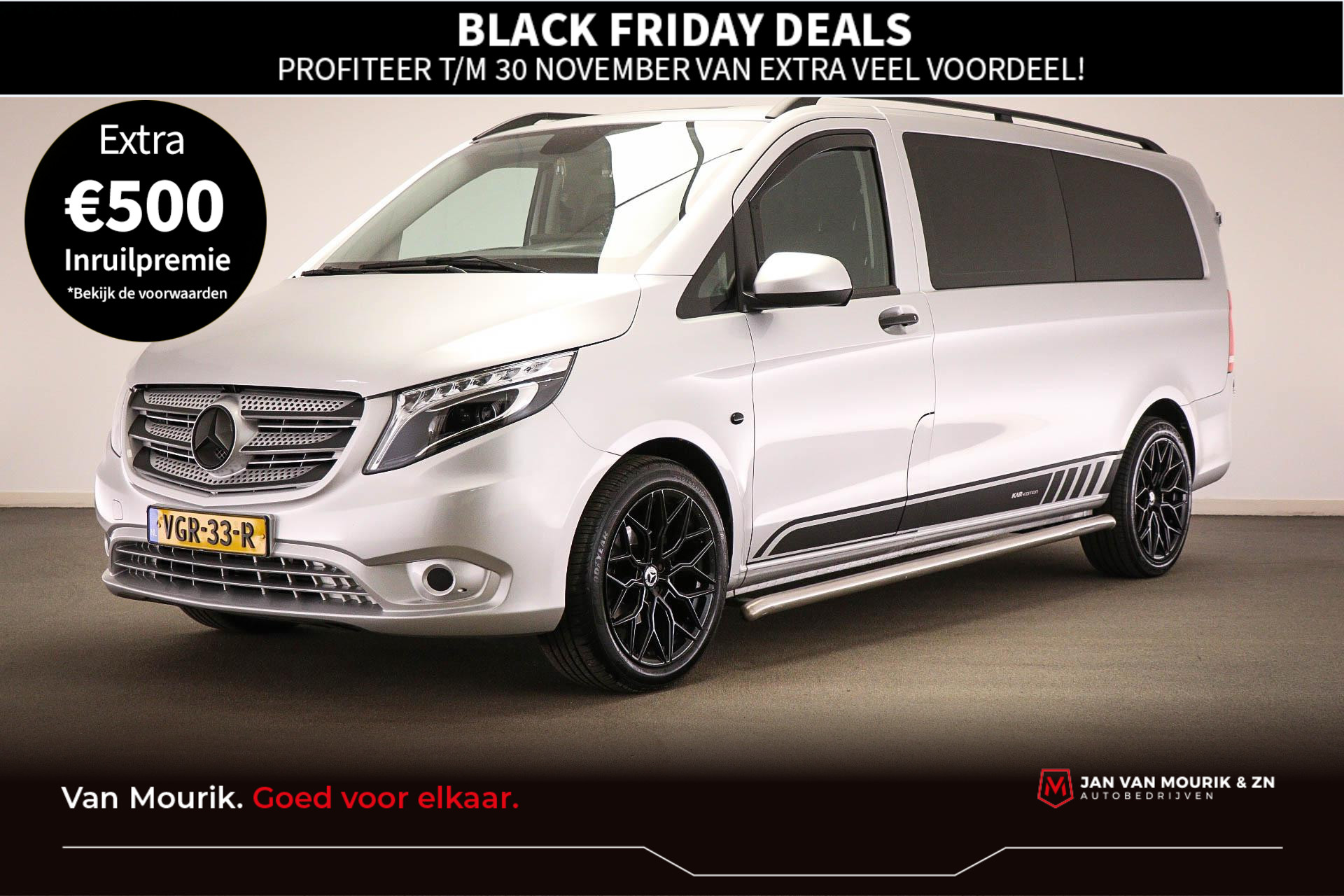 Mercedes-Benz Vito 114 CDI Extra Lang DUB.CAB. 6-PERS | AMBITION / EXTERIEUR- PACL | LED | CLIMA | CRUISE | CAMERA | TREKHAAK | 19"