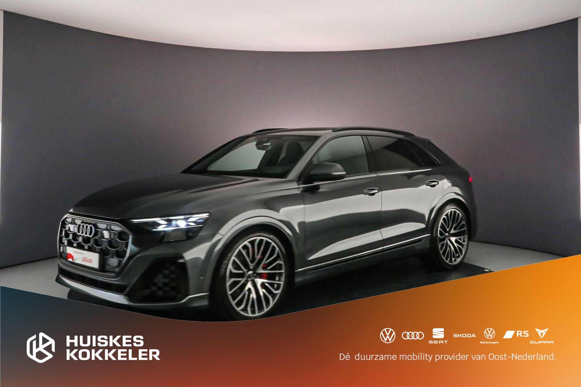 Audi Q8 55 TFSI e Pro Line S | Pano | B&O | S-Stoelen | 4-Wiel besturing | Trekhaak | Head Up | Laser | Tour/City Pack | 23 inch |