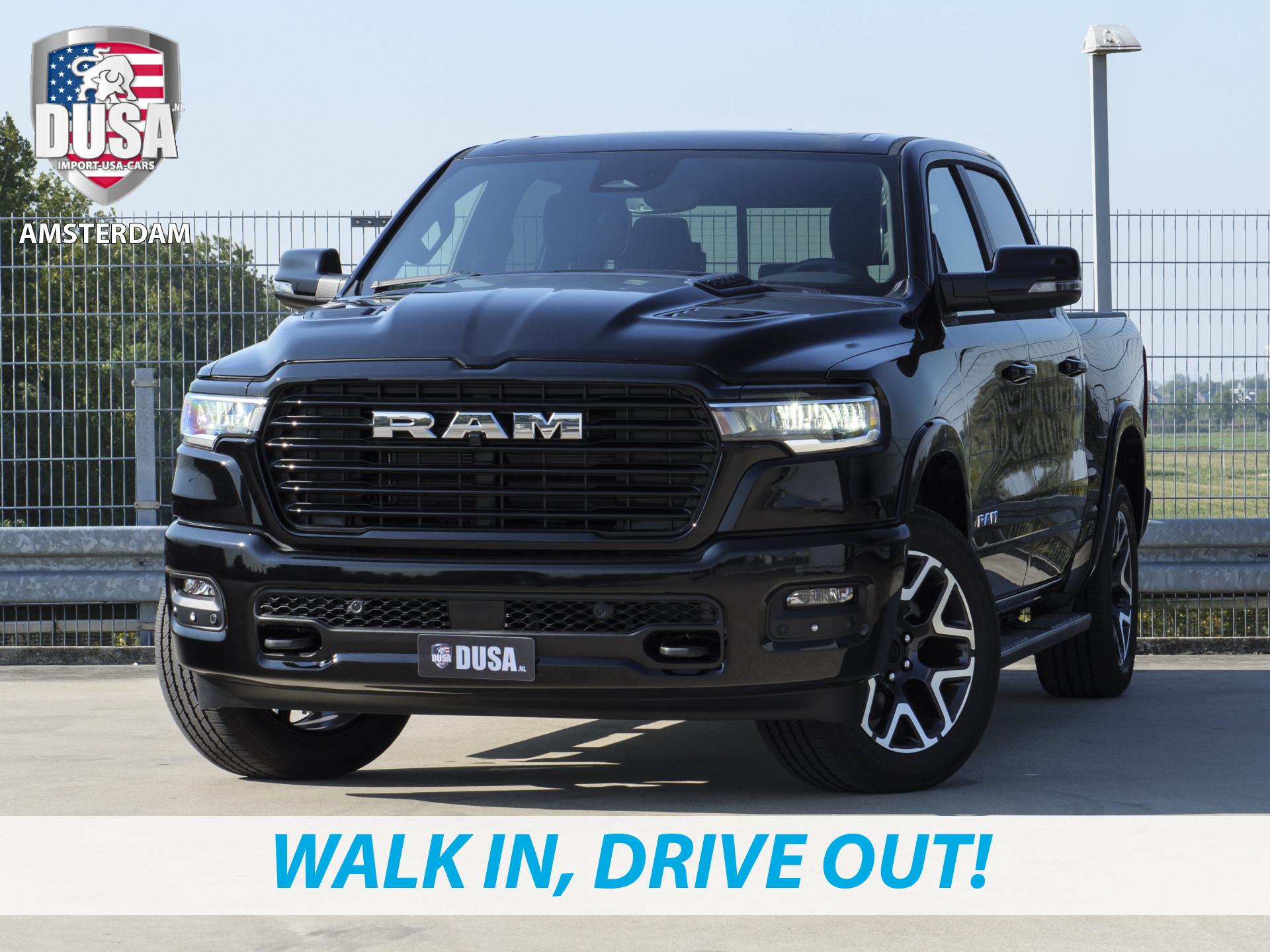 Dodge Ram 1500 Laramie | Sport | Crew Cab | 4X4 | 2025 | Panorama | 12-inch Touchscreen | Sport Package Meerprijs extra opties / Accessoires zoals Deksel, Backflip, Fenders, wraps, Stripings etc