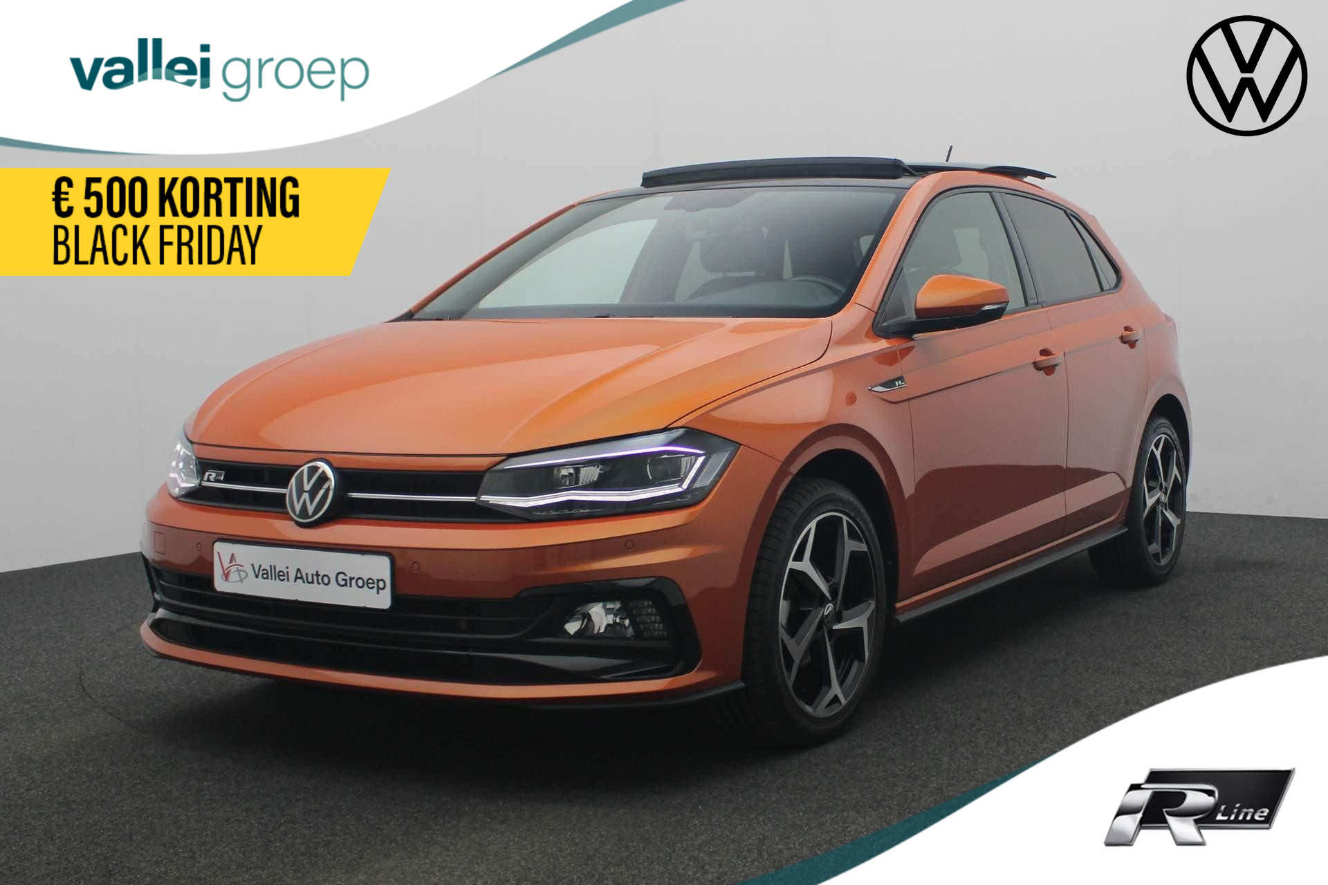 Volkswagen Polo 1.0 TSI 95PK DSG Highline Business R / R-Line | Pano | Navi | 17 inch | Full LED | Virtual Cockpit | Camera | ACC | Apple Carplay / Android Auto