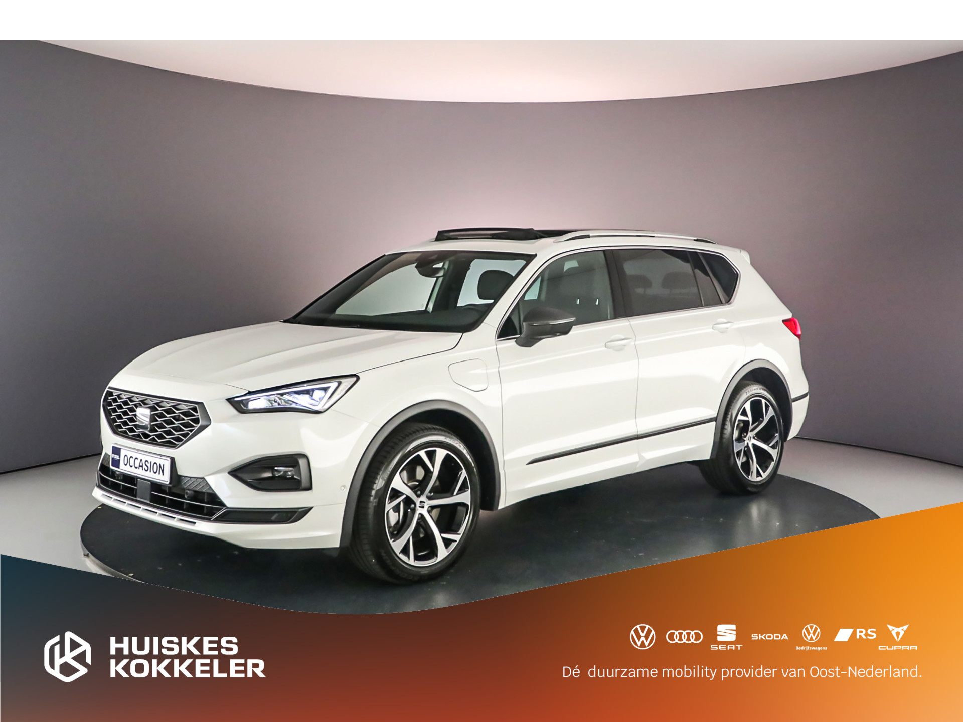 SEAT Tarraco FR Business 1.4 TSI e-Hybrid 245pk DSG Automaat Panoramadak, Elektrische achterklep, Achteruitrijcamera, Navigatie, Adaptive cruise control, Stuurwiel verwarmd, LED verlichting, Stoelverwarming, Parkeer assistent