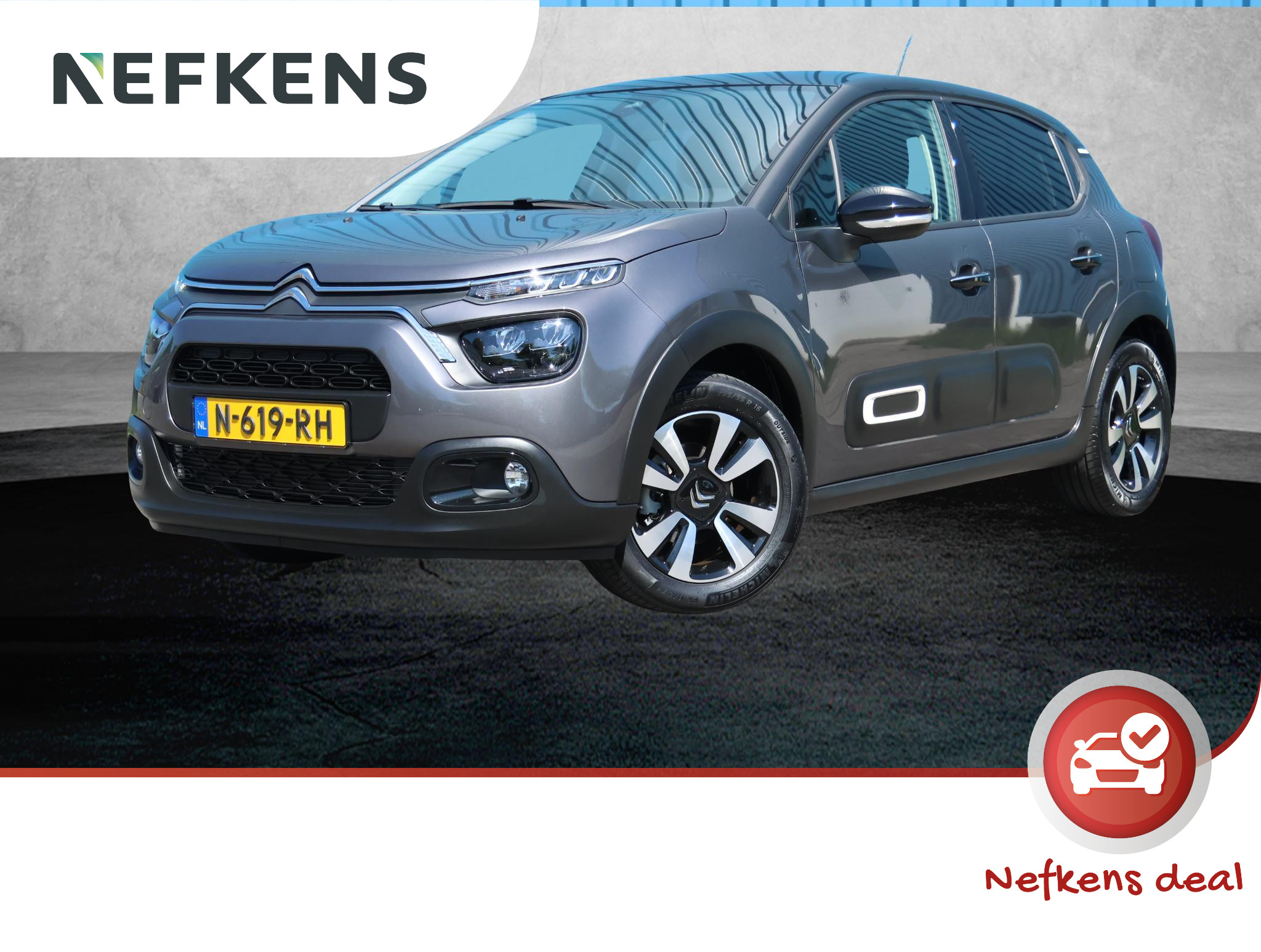 Citroën C3 1.2 85PK Shine | AppleCarPlay/AndroidAuto | Climate Control | Cruise Control | Privacy glas | Navigatie | Trekhaak | 17"LMV | Two-tone | Parkeersenoren | Keyless |