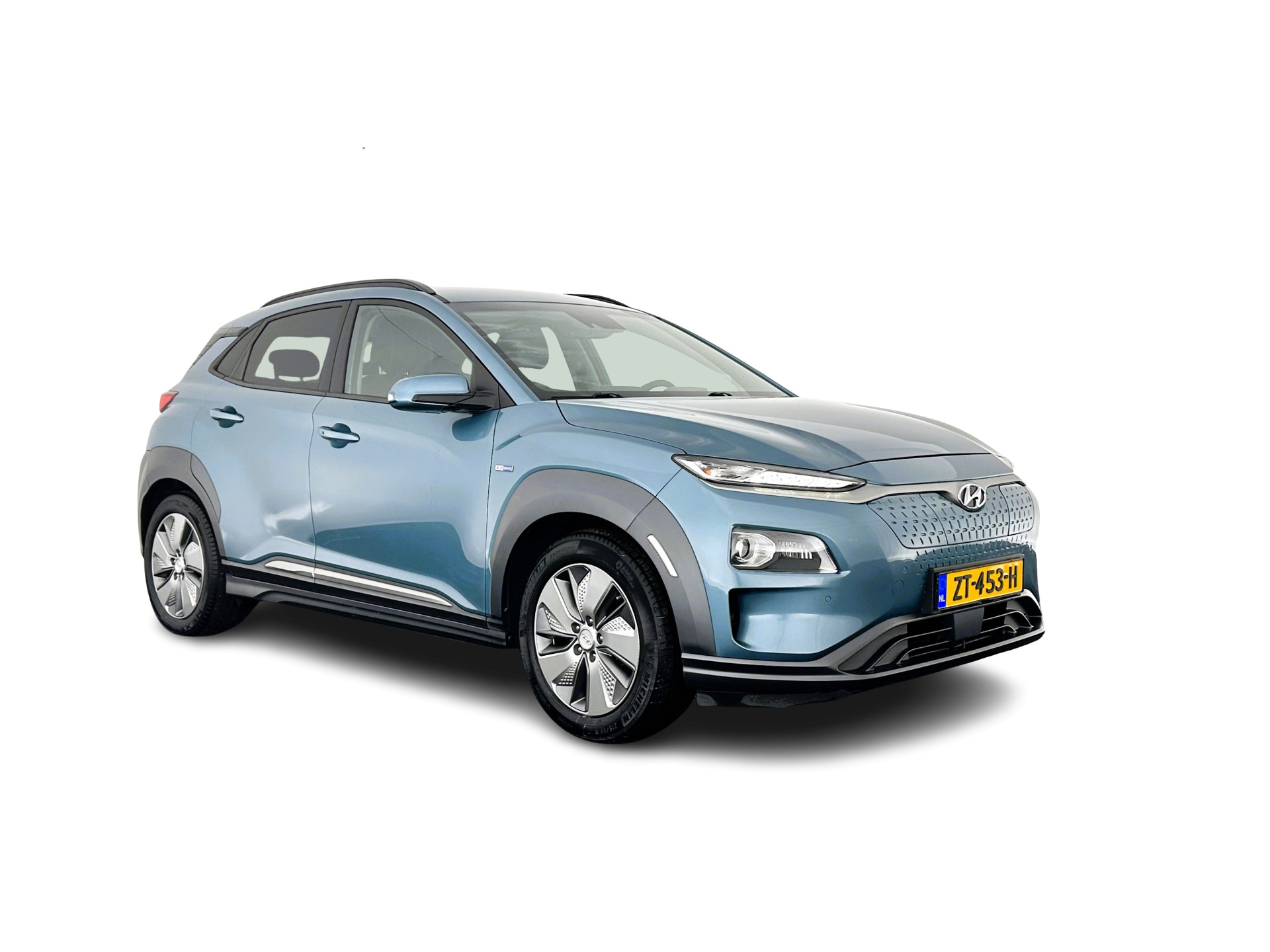 Hyundai Kona EV Premium 64 kWh (INCL-BTW) *VOLLEDER | HEAD-UP | FULL-LED | NAVI-FULLMAP | DAB | ADAPTIVE-CRUISE | KRELL-AUDIO | KEYLESS | CAMERA | BLIND-SPOT | LANE-ASSIST | VIRTUAL-COCKPIT | COMFORT-SEATS | 17''ALU*