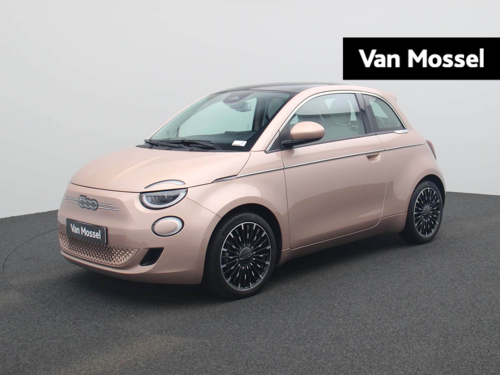 Fiat 500e La Prima 42 kWh | Leder | Navi | ECC | Cam | Pano | LMV | LED |