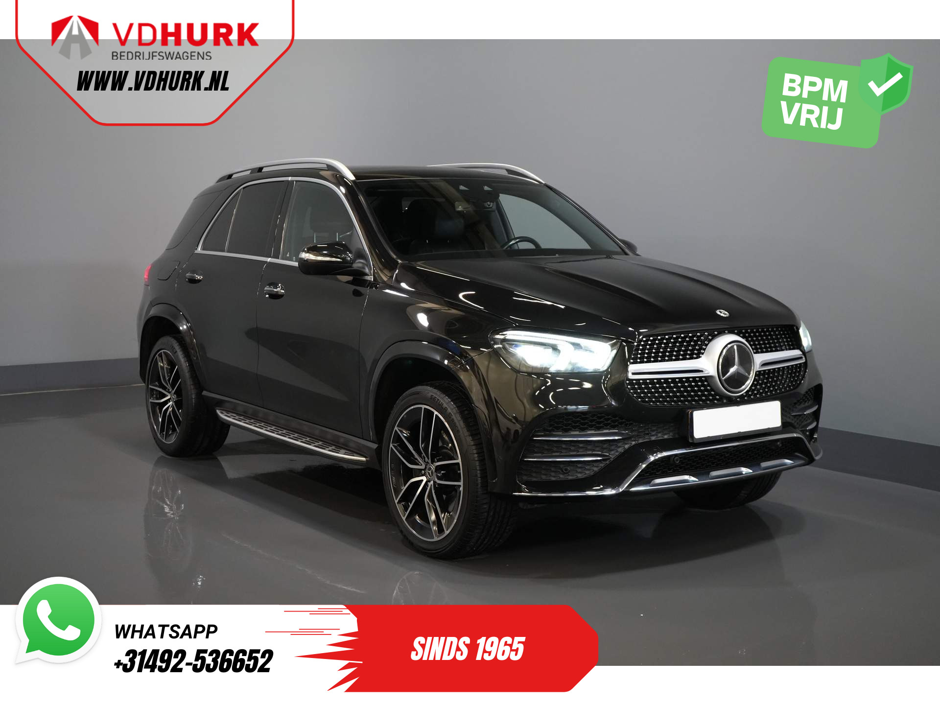 Mercedes-Benz GLE 400D 4MATIC (€72.463 incl. BTW/BPM) 5 Pers./ AMG/ Airmatic/ Panorama/ Mem.Stoelen/ Adapt. Cruise/ 3.5t Trekverm./ Burmester/ Leder/ HUD