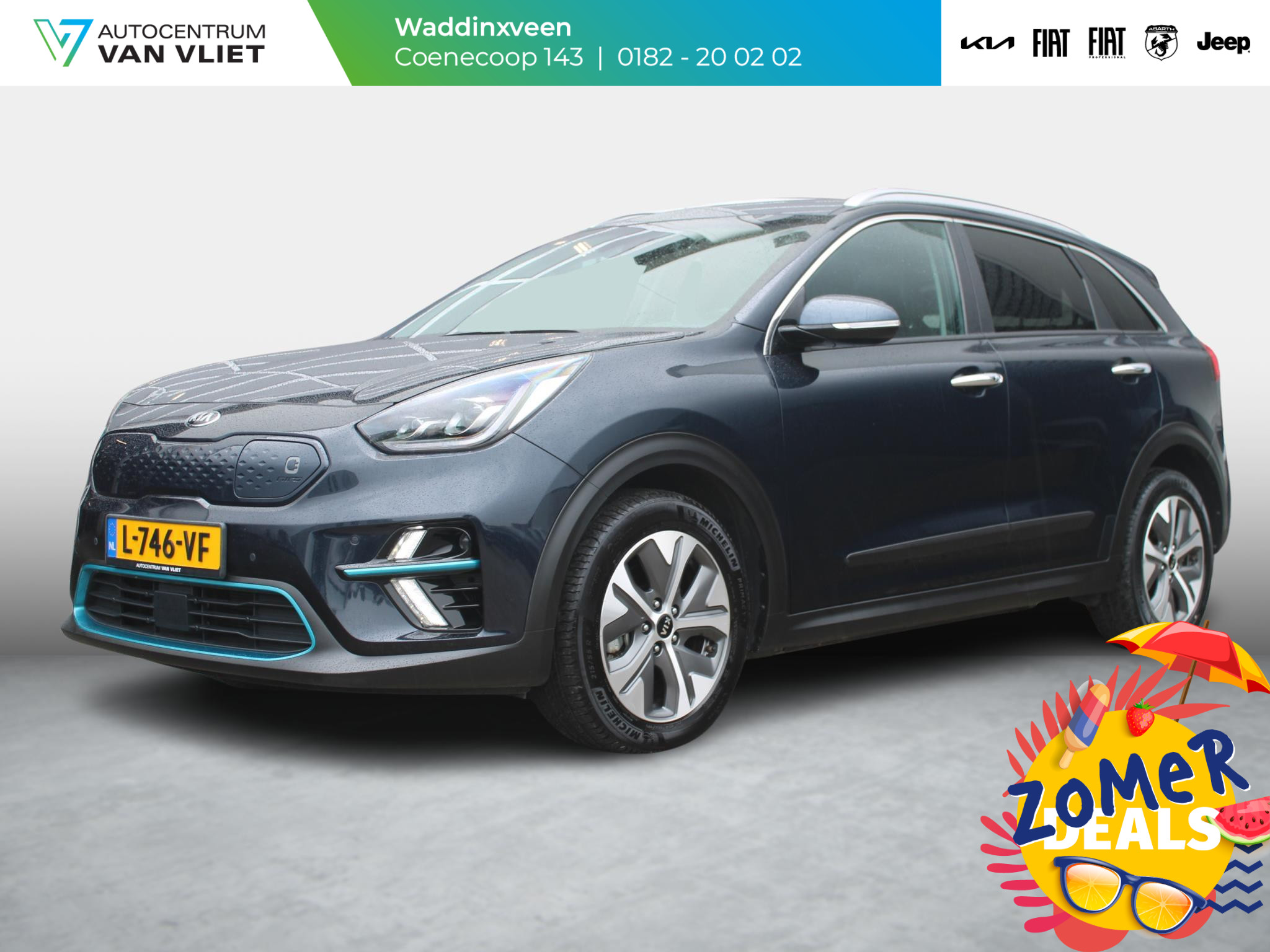 Kia e-Niro ExecutiveLine 64 kWh | Leder | LED | Adapt. Cruise | Clima | Navi | Camera | Schuif-/ Kanteldak