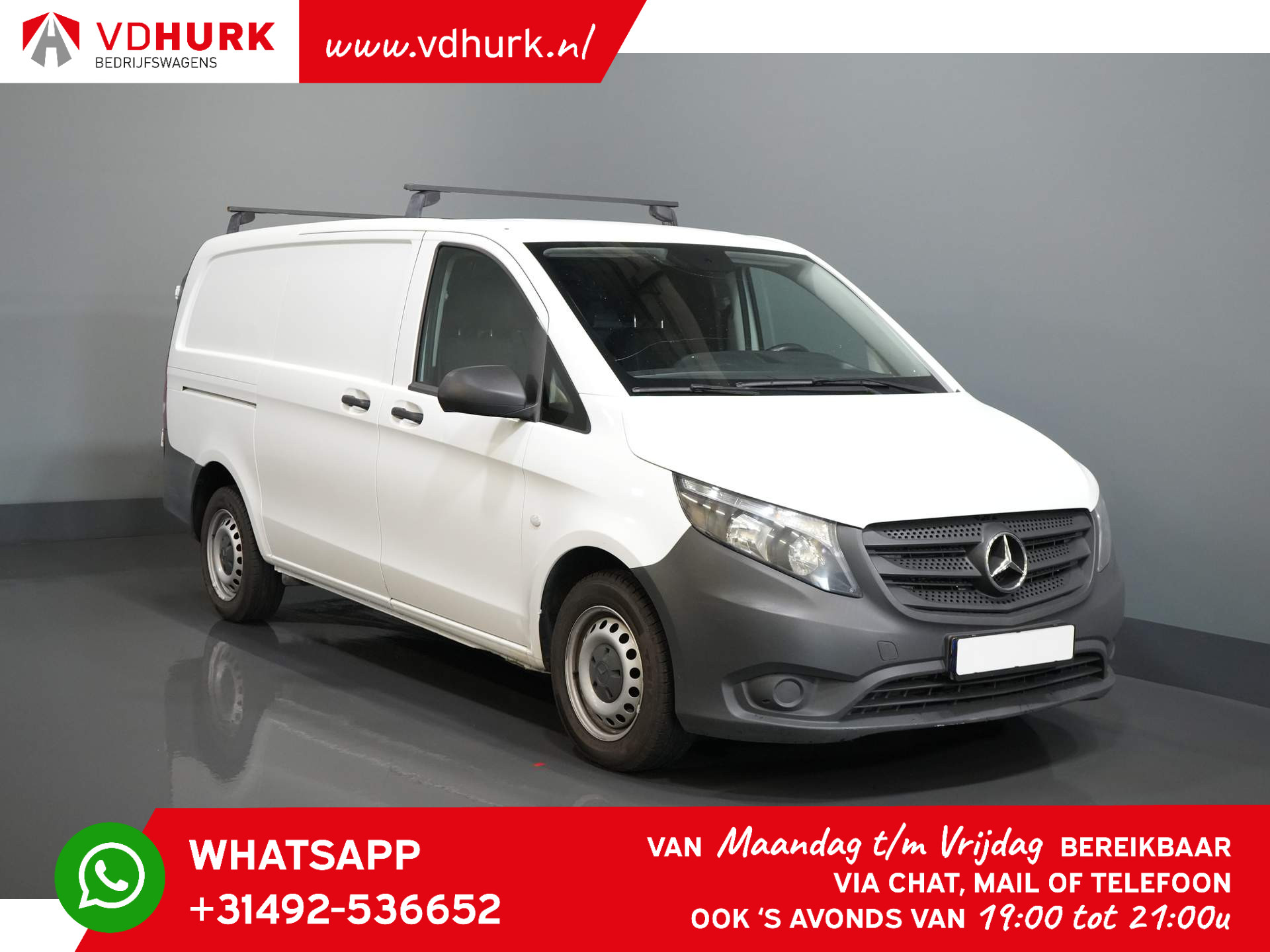 Mercedes-Benz Vito 116 CDI Aut. L2 RWD Standkachel/ Navi/ Stoelverw./ Carplay/ Camera/ Cruise/ Trekhaak/ Airco