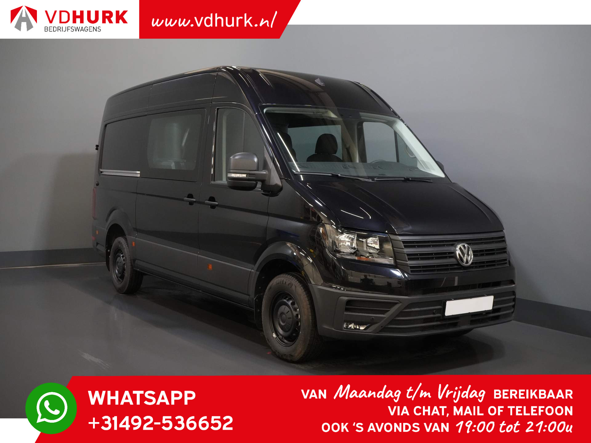 Volkswagen Crafter 2.0 TDI 180 pk Aut. L3H3 DC Dubbel Cabine 7pers./ Betimmerd/ Trekhaak/ Carplay/ Camera/ / Cruise