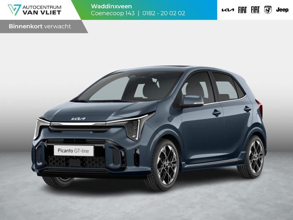 Kia Picanto 1.0 DPi GT-Line AMT | Automaat | MY25 | LED | Navi | CarPlay | Keyless | Schuif-/kanteldak | Stoel-/stuurverwarming | 16'' | Private Lease € 384,-