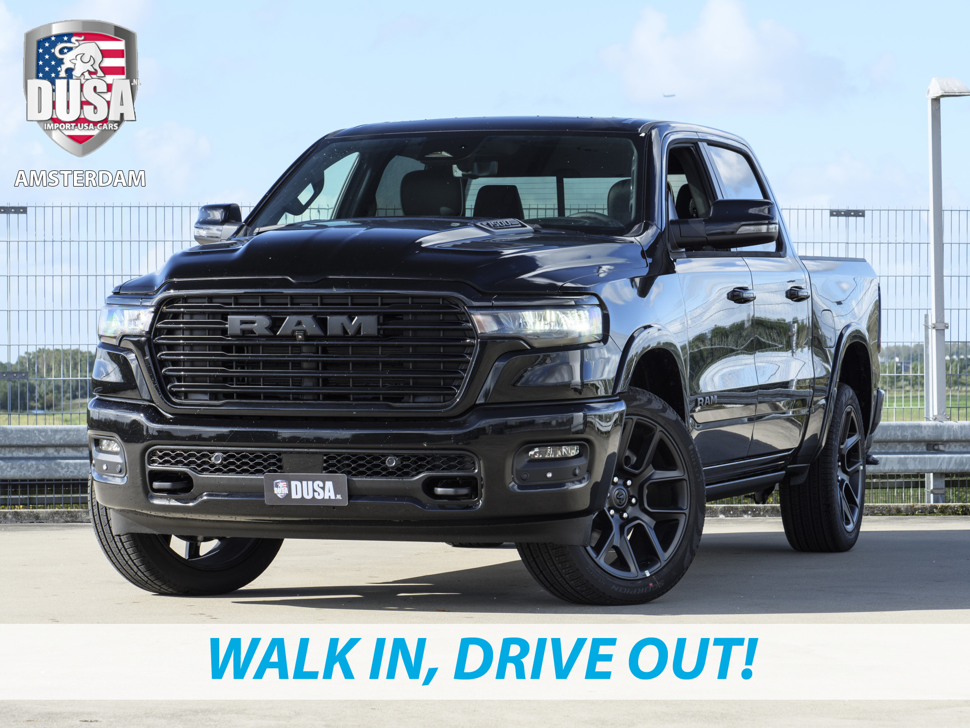 Dodge Ram 1500 Laramie | Night Edition | 2025 Panorama | Niveau regeling | 14,5-inch Touchscreen | Passenger Display Meerprijs extra opties / Accessoires - Deksel, Backflip, Fenders, wraps, Stripings etc