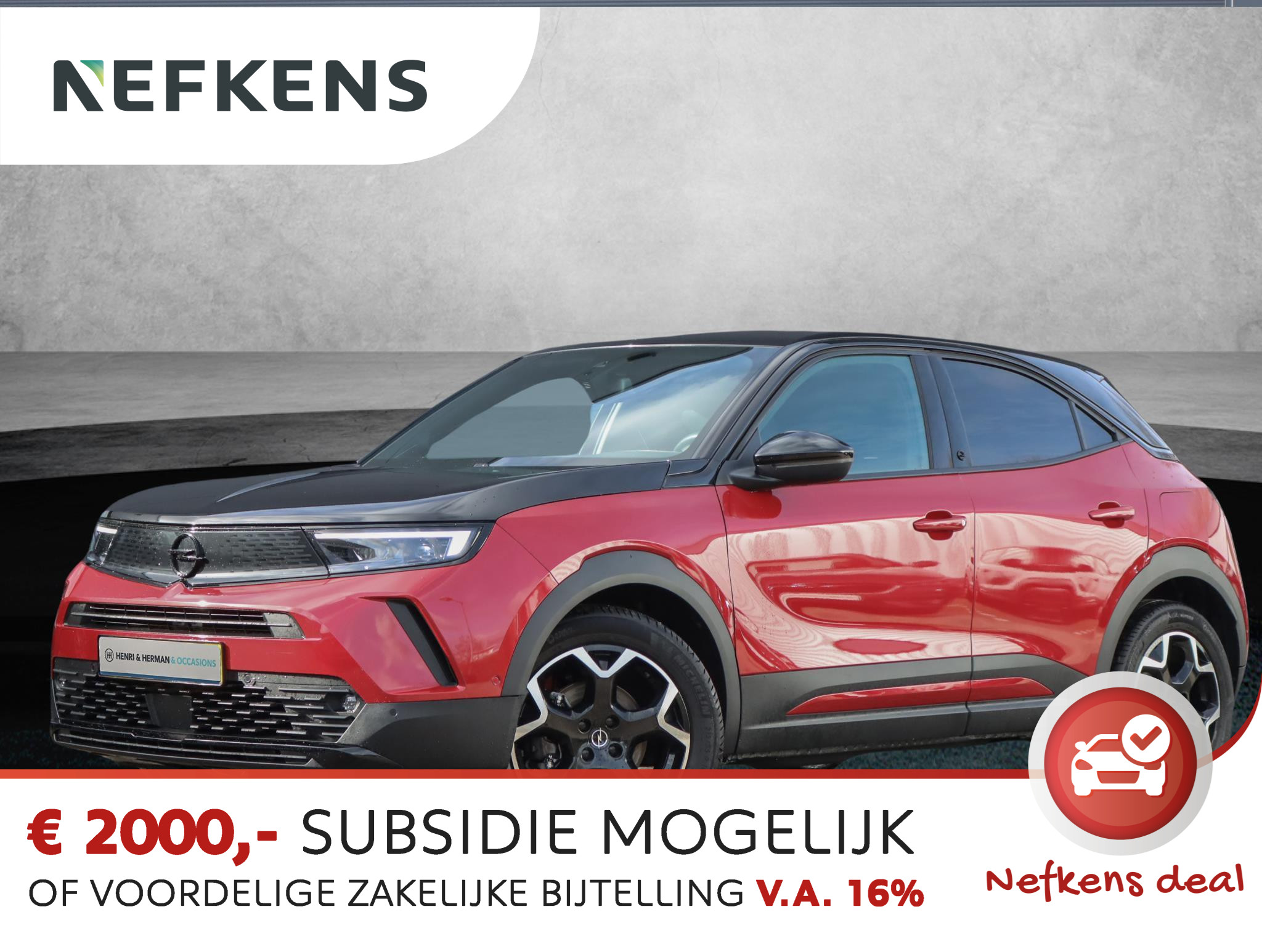 Opel Mokka-e 50-kWh 11kW Ultimate (SUBSIDIE!!/Winterpakket/LED/1ste eig./12% BIJT.!!/Keyless/18"LMV)