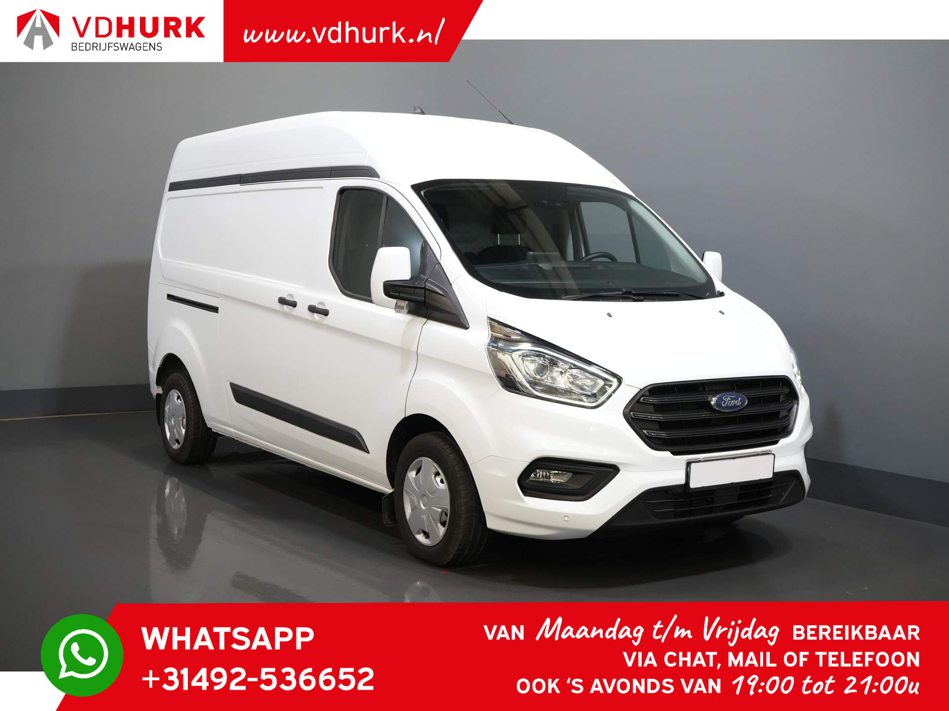 Ford Transit Custom 300 2.0 TDCI 130 pk L2H2 Trend Adapt.Cruise/ Navi/ Carplay/ PDC/ Airco